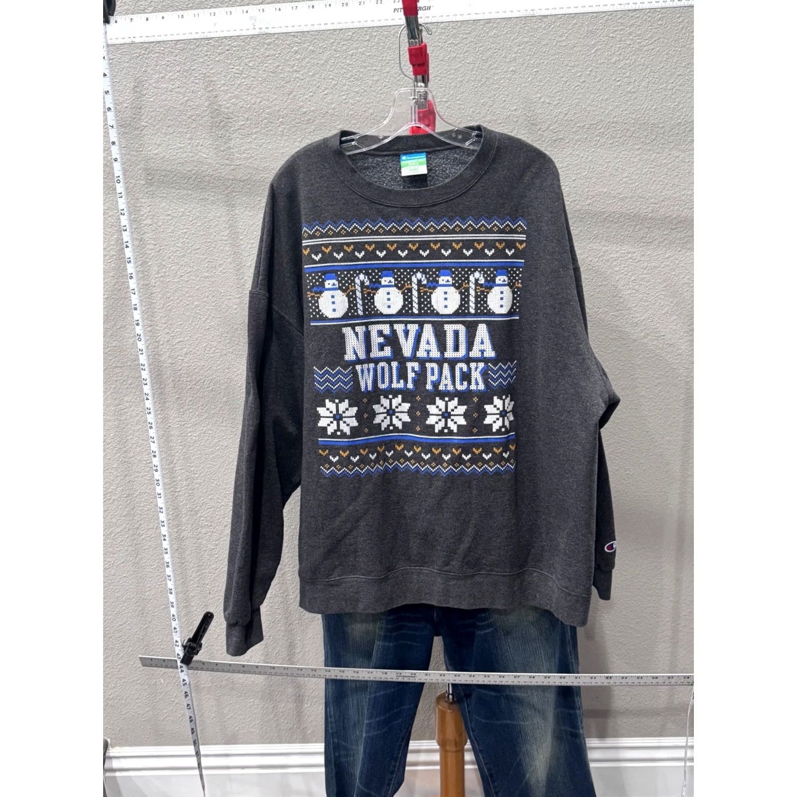 Champion Champion Reno Nevada Wolf Pack Christmas Sweater 3XL XXXL Mens Size US XXL / EU 58 / 5 - 3 Thumbnail