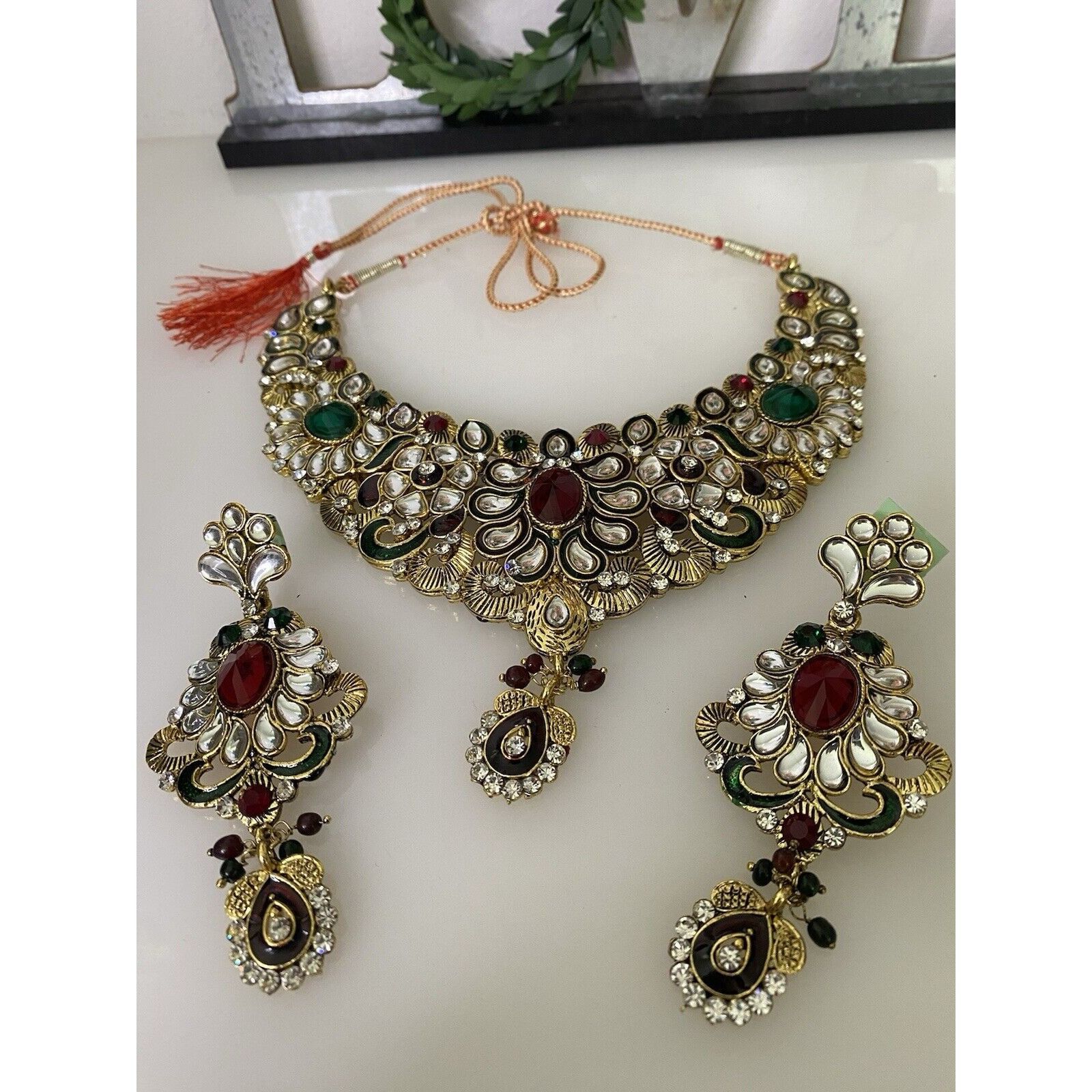 Ethnic Bollywood Kundan Style Pageant Wedding Fashion Jewelr