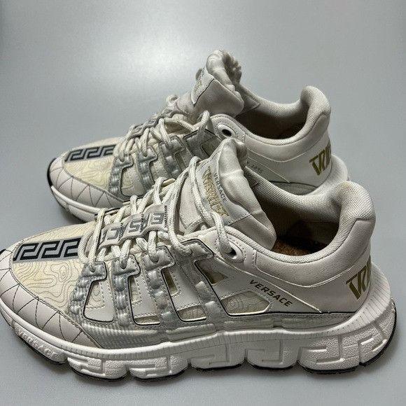 Versace Versace Trigreca Lace-Up Sneakers White Men’s EU 42/US 9 Size US 9 / EU 42 - 3 Thumbnail