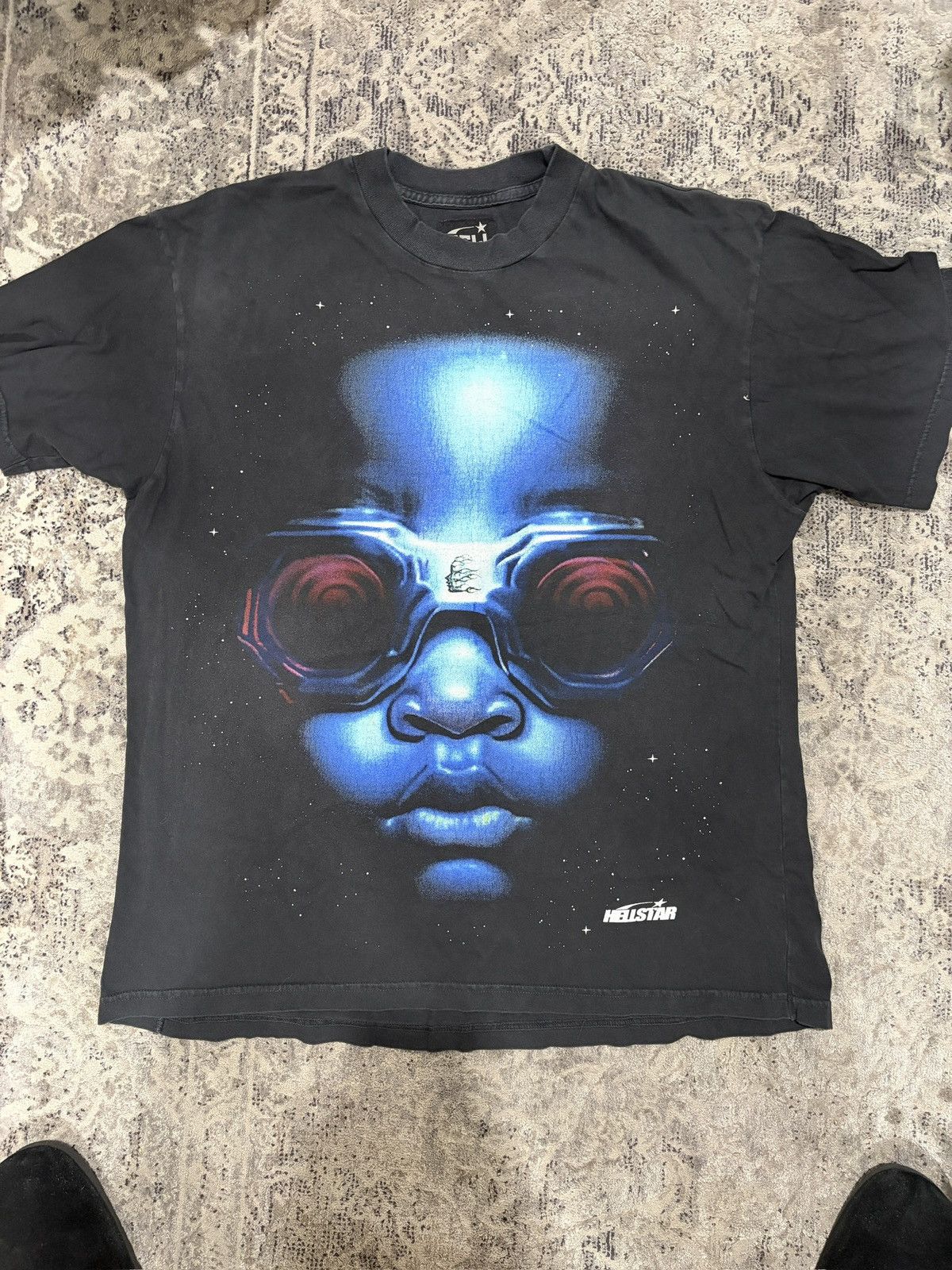 Hellstar Goggle T-shirt “Black/Blue/Pink”