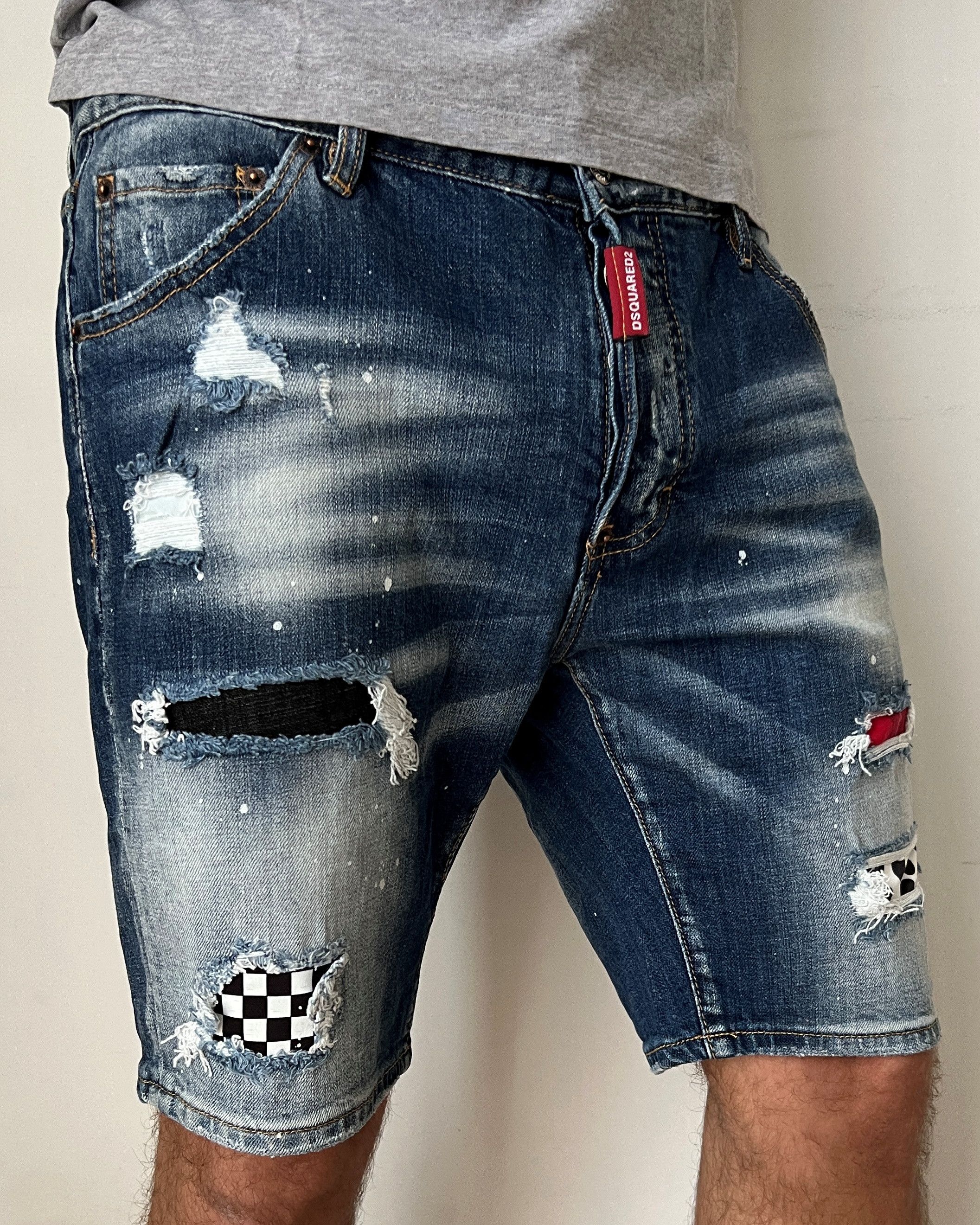 Dsquared2 DSQUARED2 MULTILOGO SLIM ICON DENIM SHORTS Size US 38 / EU 54 - 2 Thumbnail