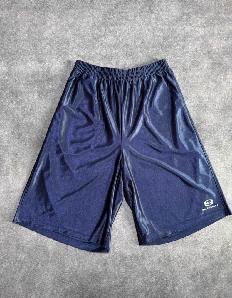 Balenciaga Balenciaga size XS Blue Double Ring Sports Basketball Silk Size US 27 - 1 Thumbnail