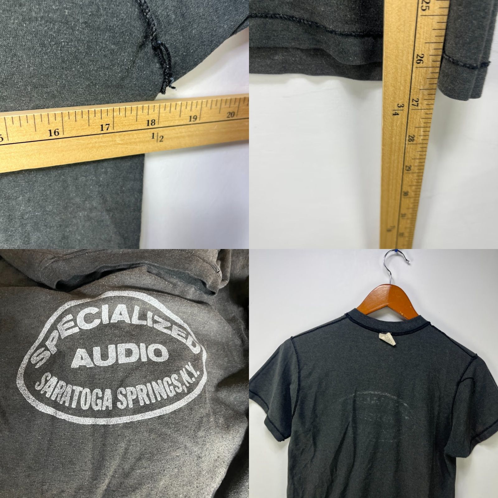 Sideout VINTAGE 80s SUN FADED BLACK INSIDE OUT SHIRT L Size US L / EU 52-54 / 3 - 8 Thumbnail