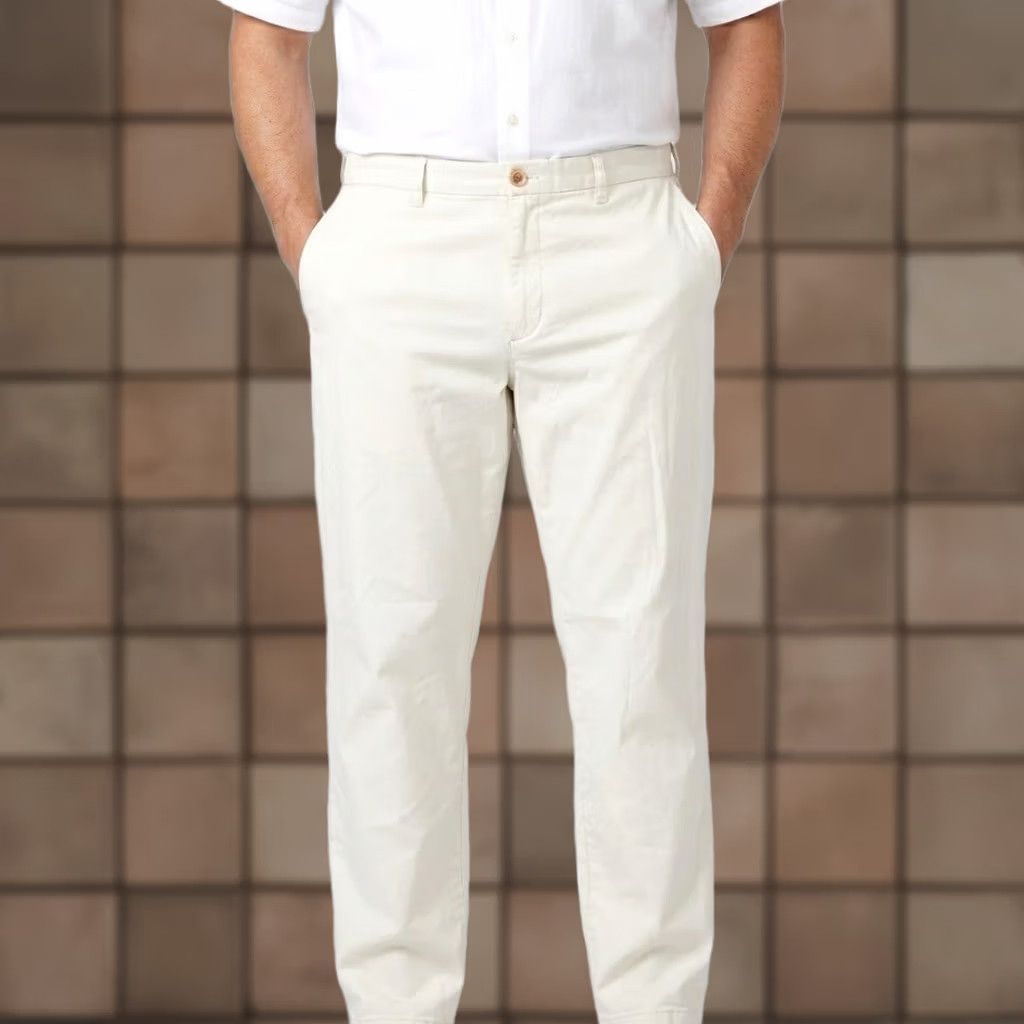 Tommy Bahama Tommy Bahama Boracay Chino Pants Cotton Blend Stretch 46x30 Khaki Stone Casual, Travel Mens Big & Tall 46 Ivory Solid 90s Era Not Applicable Size US 30 / EU 46 - 1 Thumbnail