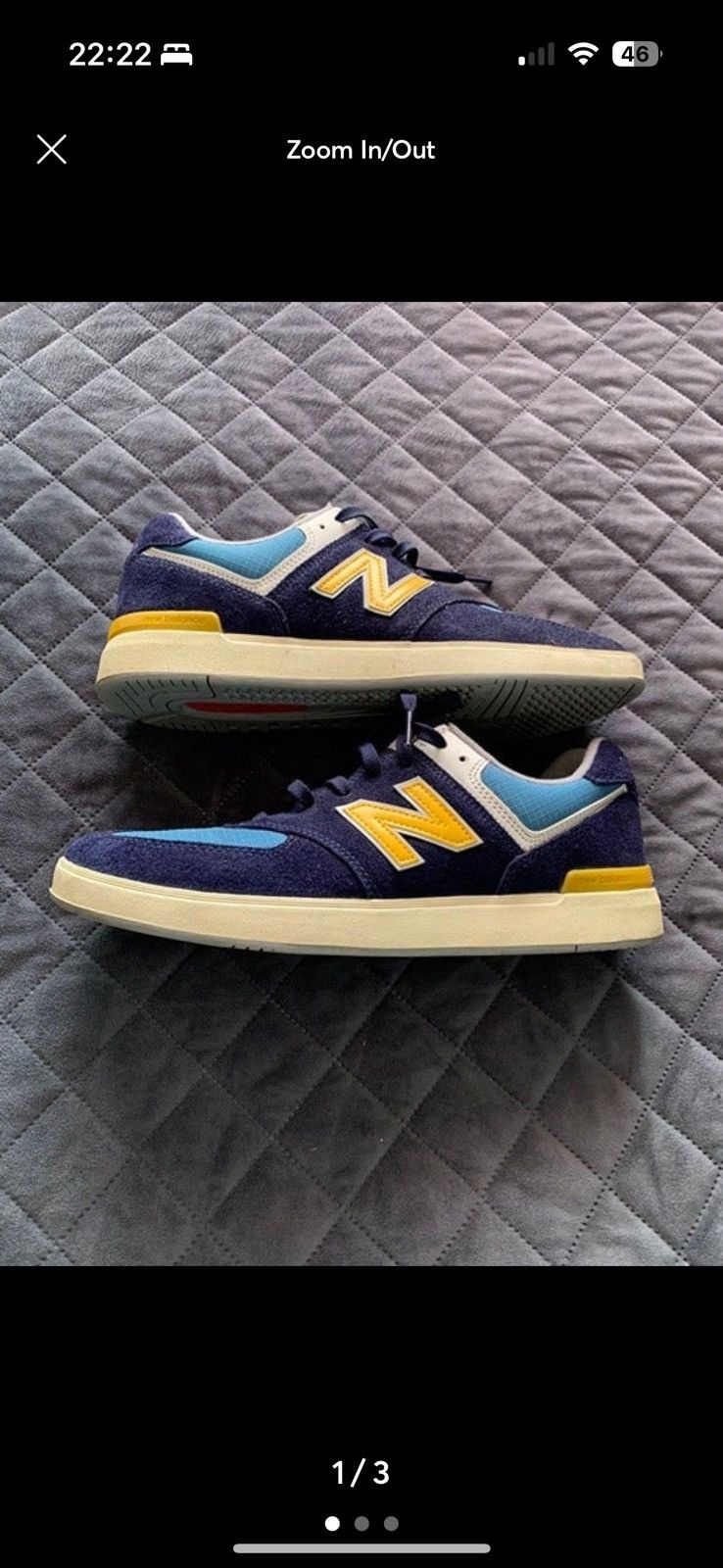 New Balance New Balance 574 Navy Light Blue Size US 11 / EU 44 - 1 Thumbnail