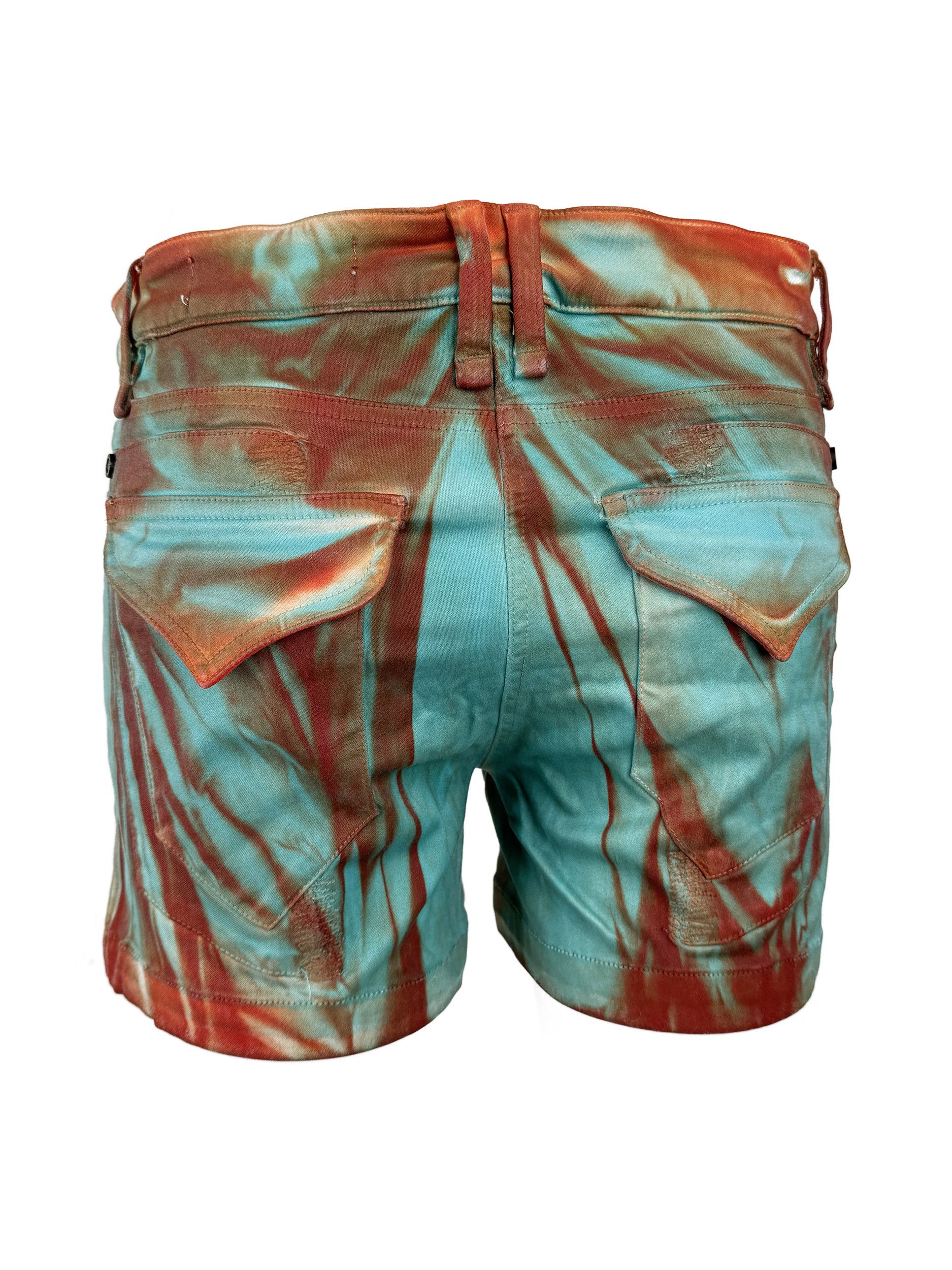 plein sud Plein Sud Jeanius Denim Print Shorts Jeans Vintage 00s Size 28" / US 6 / IT 42 - 1 Thumbnail