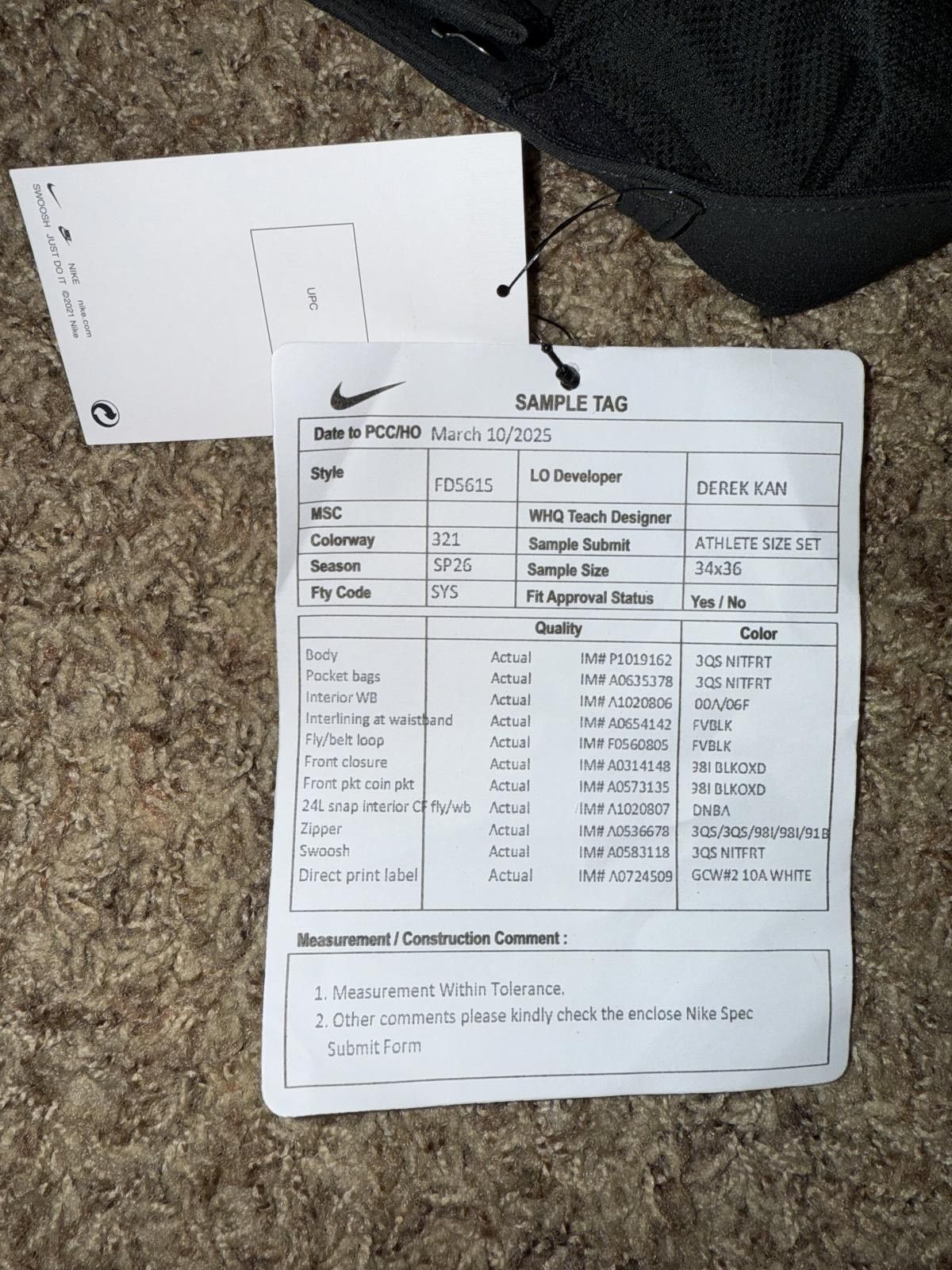 Nike Nike Men's Tour Repel 5-Pocket Slim Golf Pants Sample Size US 34 / EU 50 - 11 Thumbnail