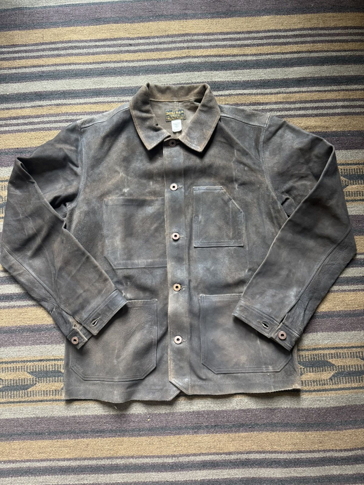 RRL Ralph Lauren Cow Suede Chore Coat Size US S / EU 44-46 / 1 - 1 Thumbnail