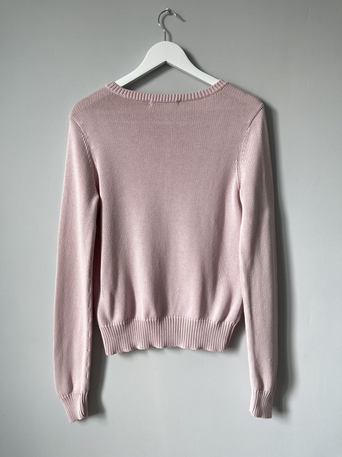 Ralph Lauren Vintage Ralph Lauren 90's Light Pink Cotton Knitted Sweater Size L / US 10 / IT 46 - 11 Thumbnail
