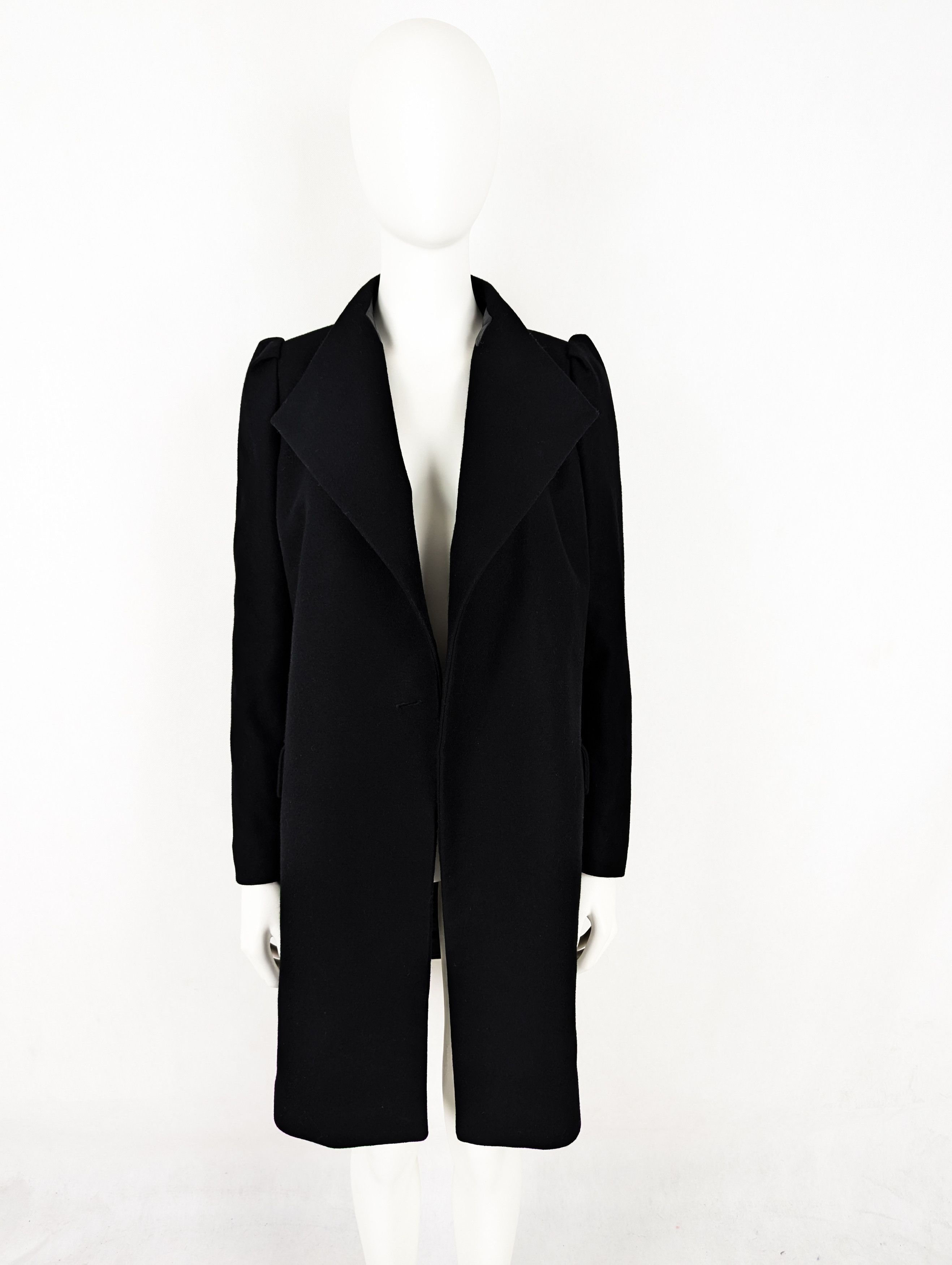 Dries Van Noten Dries Van Noten black wool leather coat M Size M / US 6-8 / IT 42-44 - 1 Thumbnail