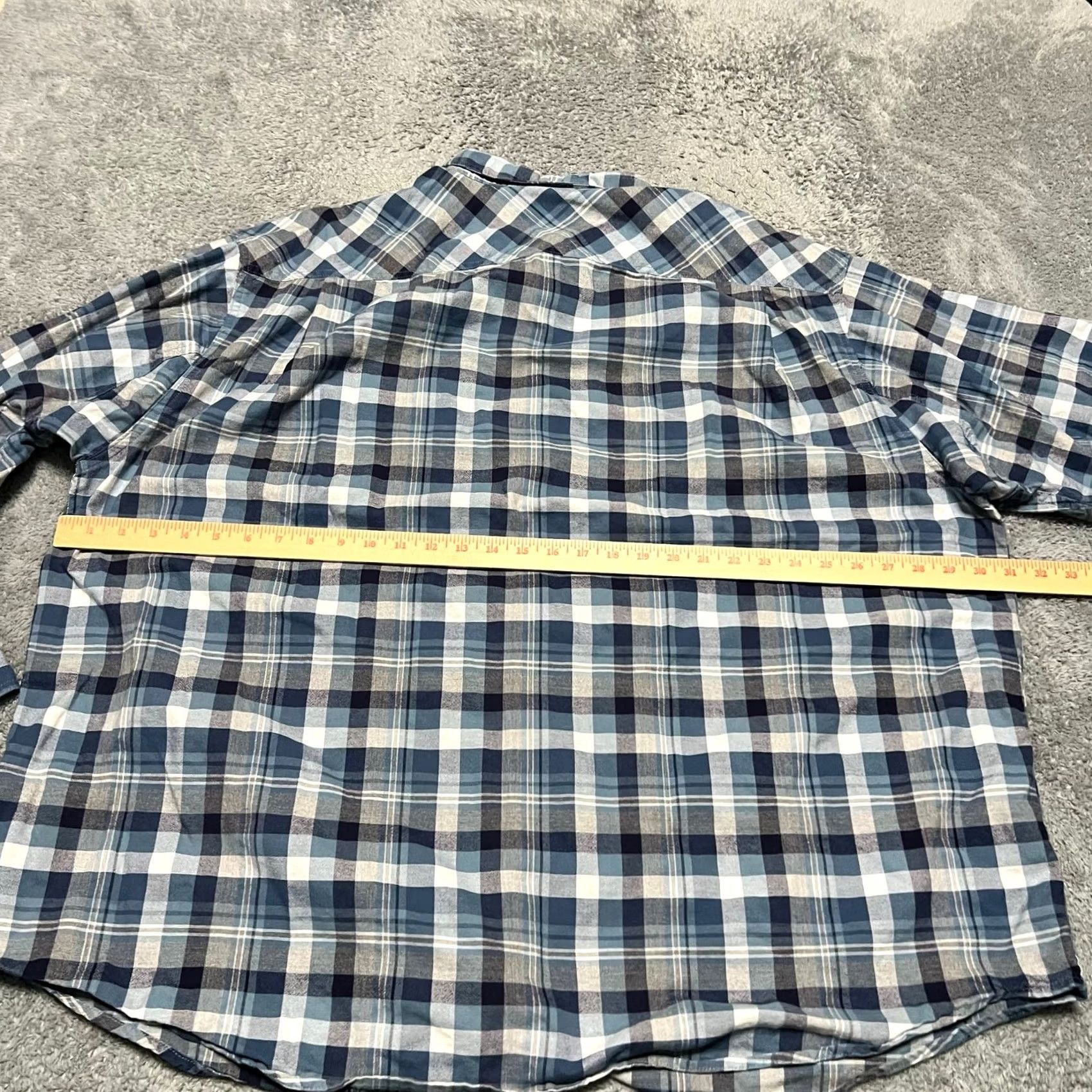 Duluth Trading Company Duluth Trading Iron Mountain Oxford Relaxed Shirt 3XL Blue Plaid Mens 74250 Size US XXL / EU 58 / 5 - 7 Thumbnail