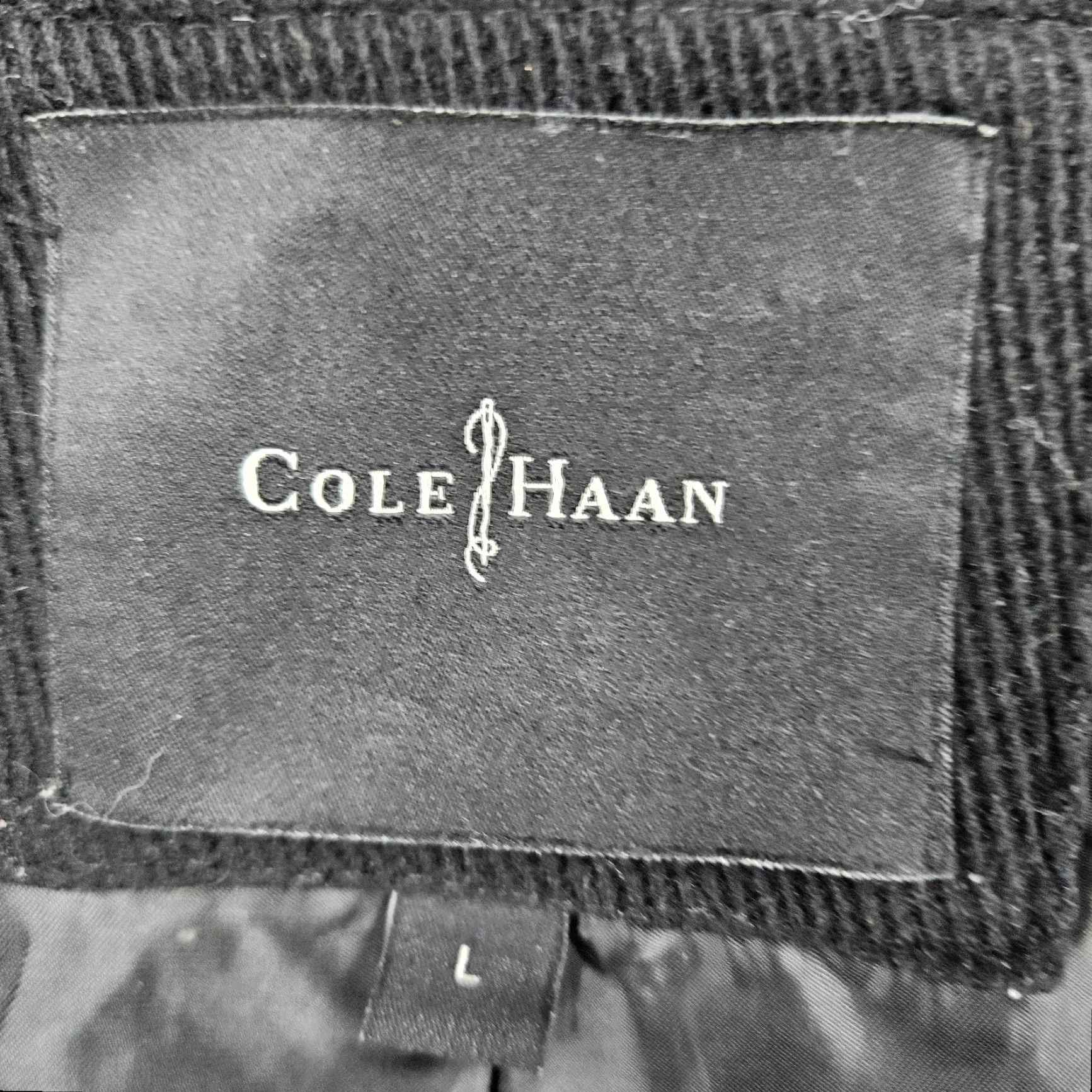 Cole Haan VINTAGE Cole Haan Black Wool Corduroy Over Coat L with Button Pockets Notch Lined Coat Mens Size US L / EU 52-54 / 3 - 3 Thumbnail