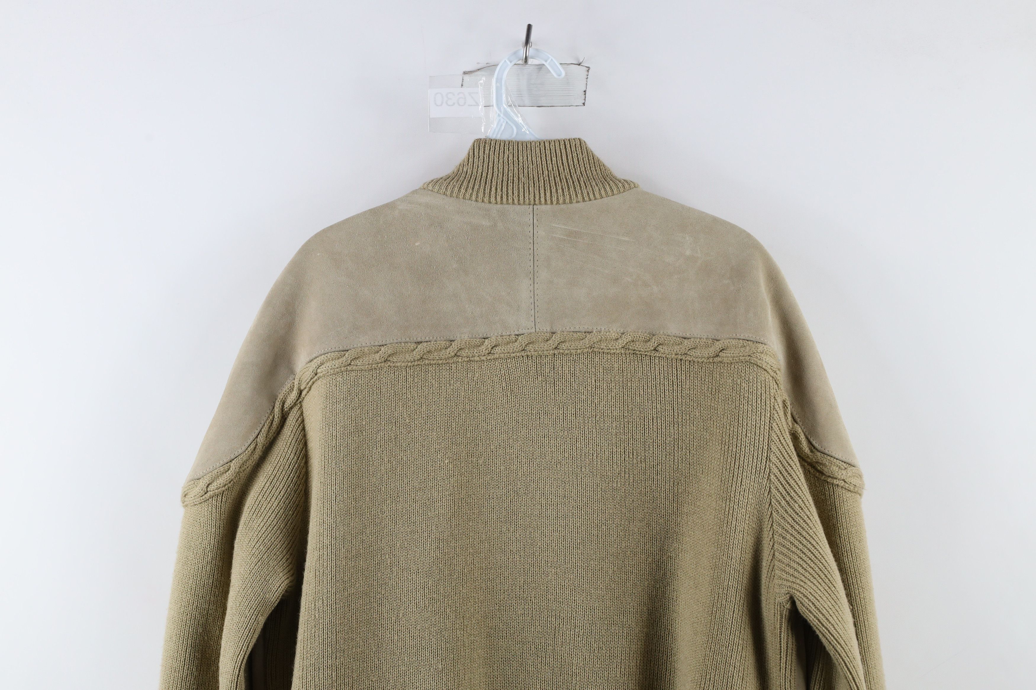 Vintage Vintage 70s Streetwear Cable Knit Full Zip Sweater Jacket Size US L / EU 52-54 / 3 - 15 Thumbnail