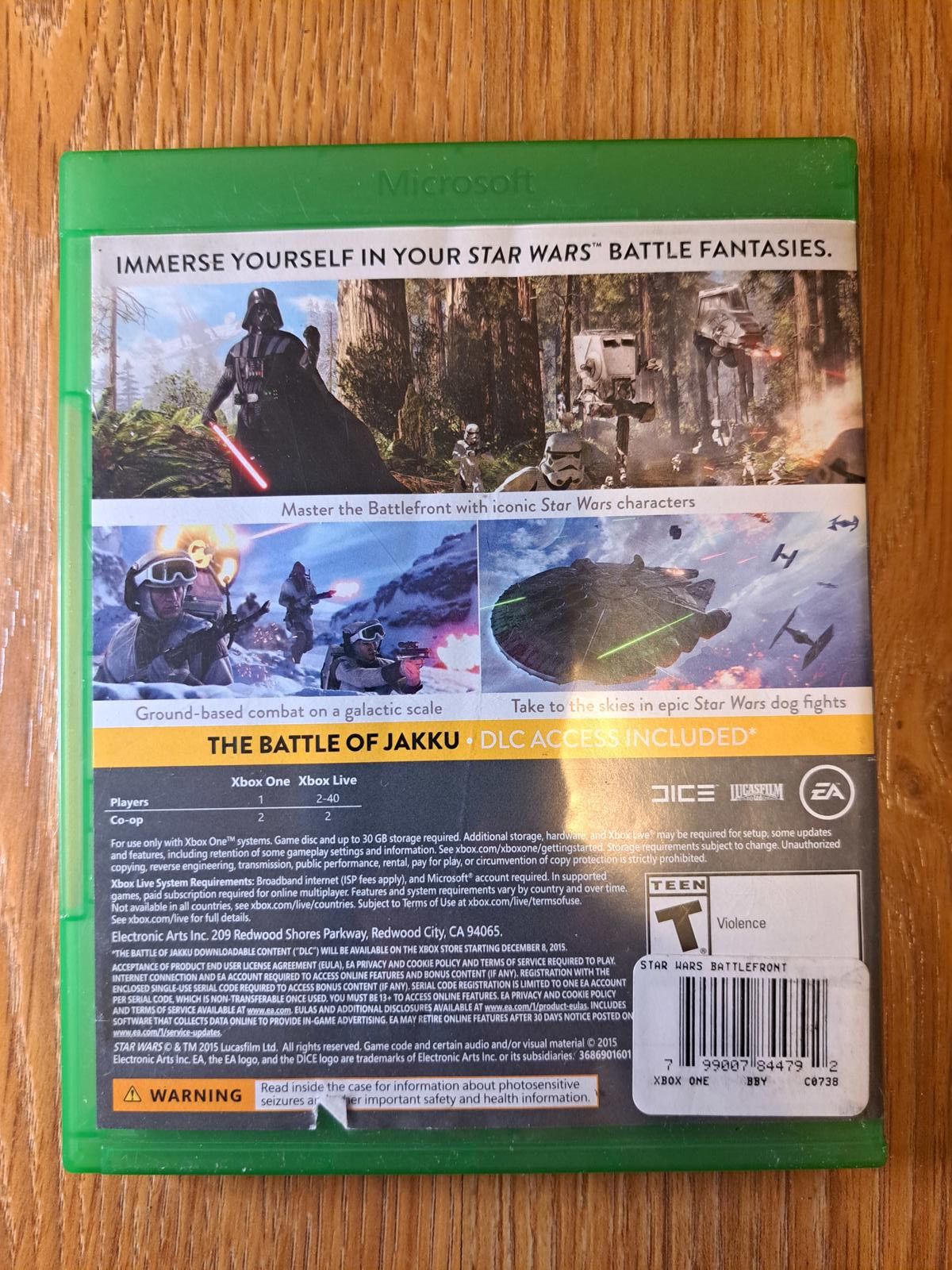 Other Star Wars Battlefront Xbox One Video Game Size ONE SIZE - 2 Thumbnail