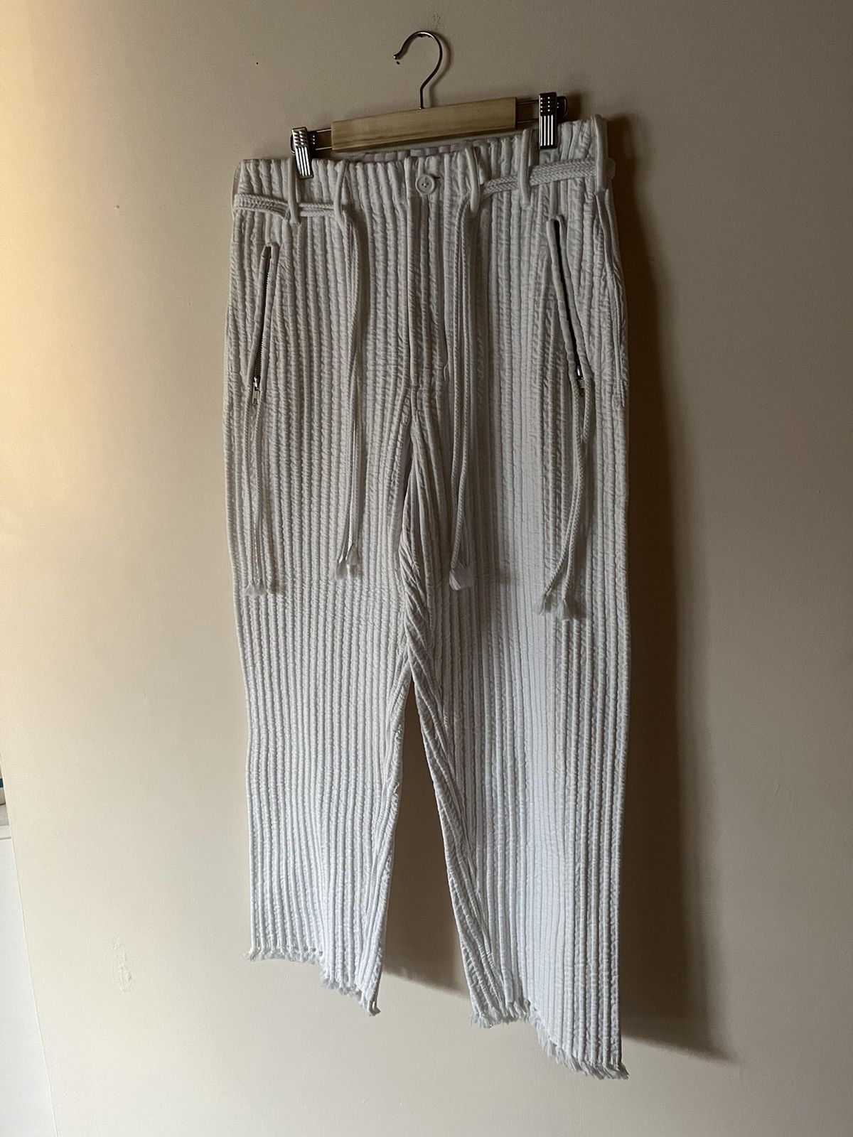 Craig Green SS18 tunnel cord trousers in white Size US 32 / EU 48 - 1 Thumbnail