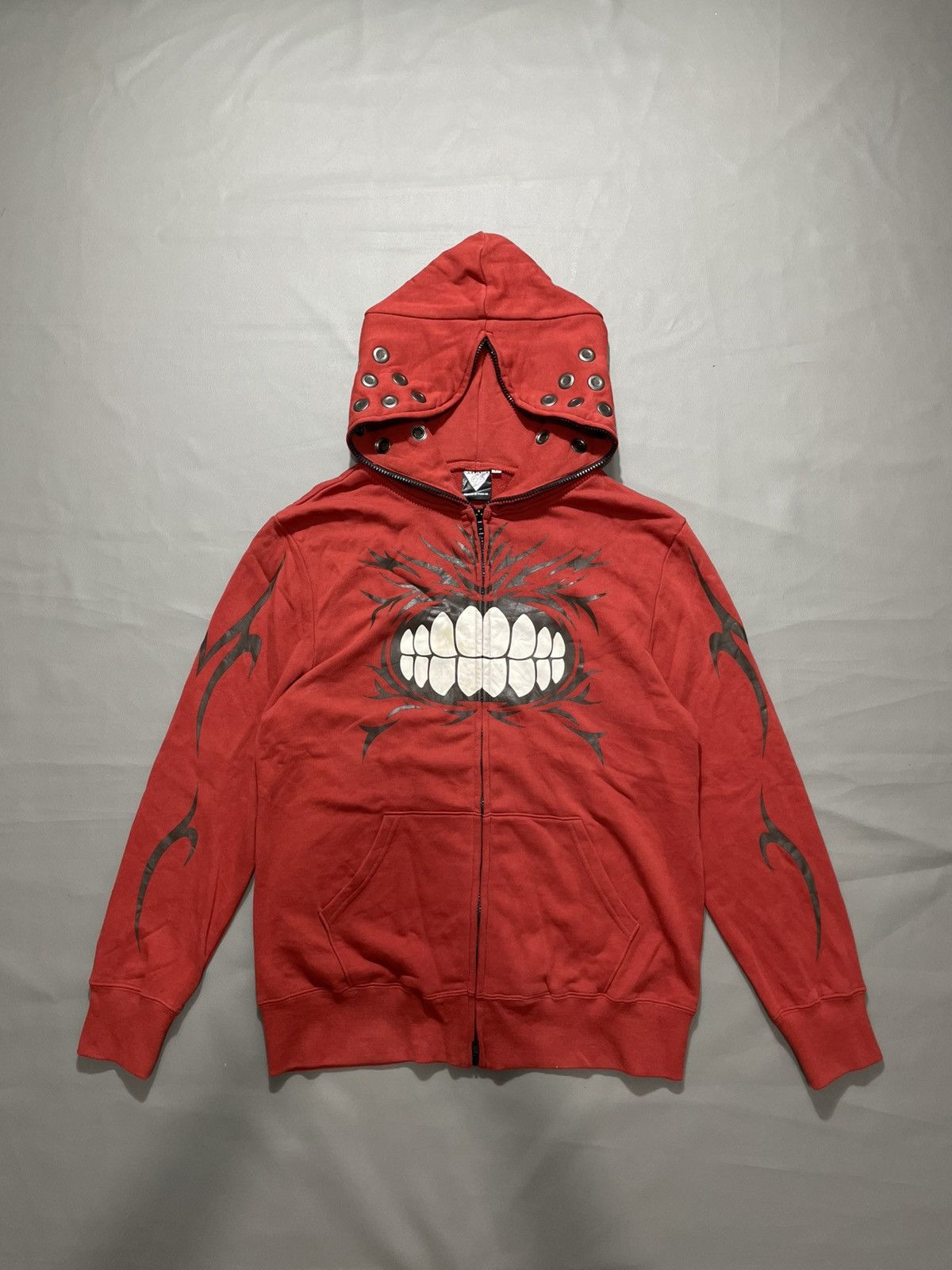 Japanese Brand Studio696 Mask Zip Hoodie Shark Gothic style Size US L / EU 52-54 / 3 - 1 Thumbnail