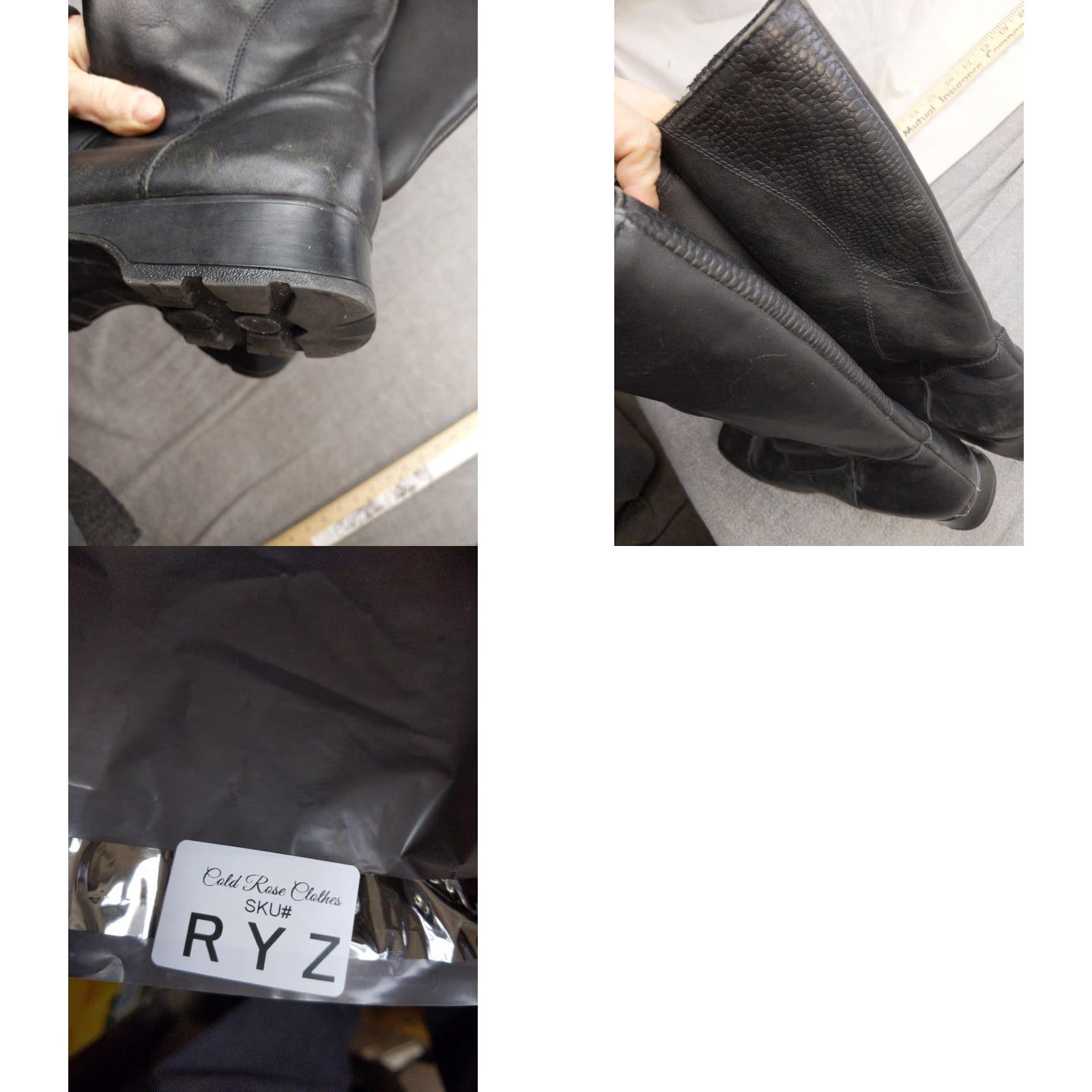 Vintage Martino Snow Boots Womens 10 Black Leather Zip Mid-Calf Lined Canada 064164 Size US 10 / IT 40 - 9 Thumbnail