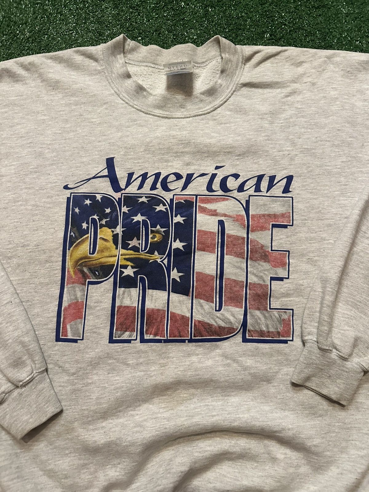 Gildan Vintage 90s American Pride Flag Eagle Crewneck Sweatshirt Size US XXL / EU 58 / 5 - 2 Thumbnail
