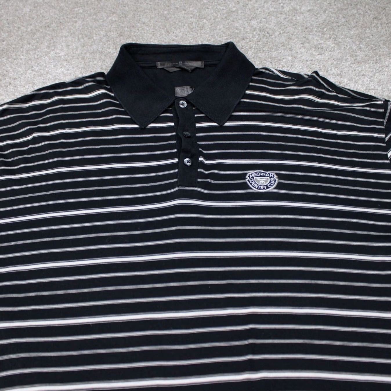 Nike Nike Tiger Woods Polo Shirt Mens XL Black Gray S/S Pullover Medinah CC Logo Size US XL / EU 56 / 4 - 4 Thumbnail