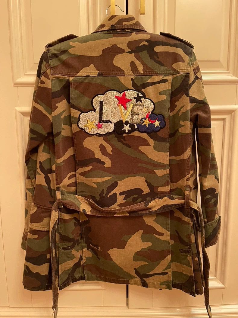 Saint Laurent Paris Saint Laurent Paris Camouflage Embroidered Waist Belt Tren Size US XS / EU 42 / 0 - 2 Thumbnail