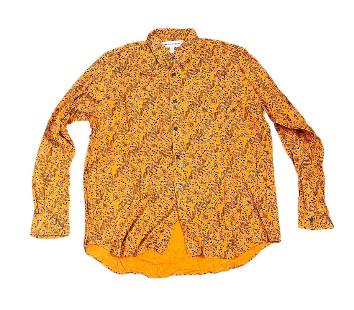 Comme des Garcons CDG SHIRT printed abstract leaves orange button up shirt Size US M / EU 48-50 / 2 - 1 Thumbnail