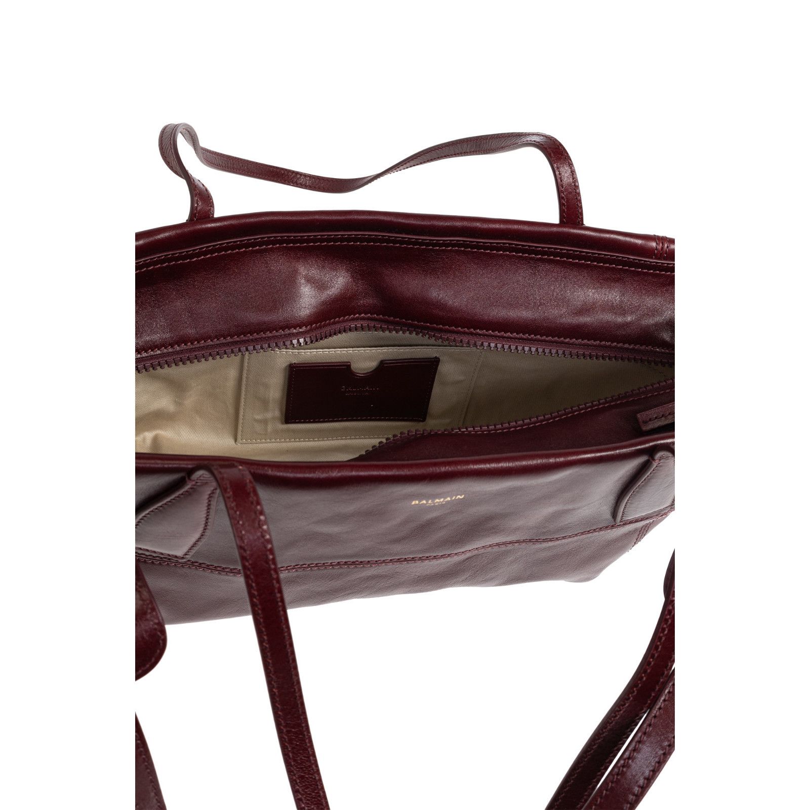 Balmain BALMAIN Small Track Zips Brown Tote Bag New & Authentic Size ONE SIZE - 4 Thumbnail