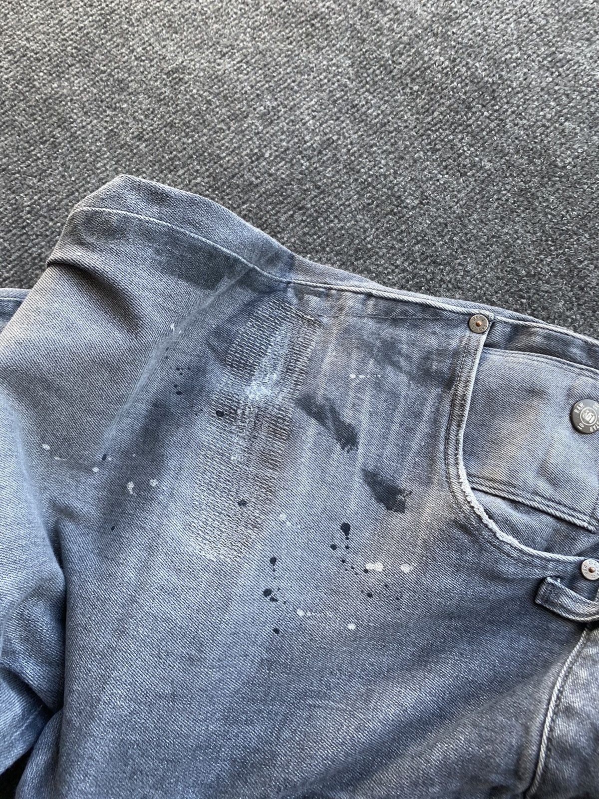 G-Star 🔥Opium Punk G Star arc 3d slim gray distressed jeans men 33 Size US 33 - 14 Thumbnail
