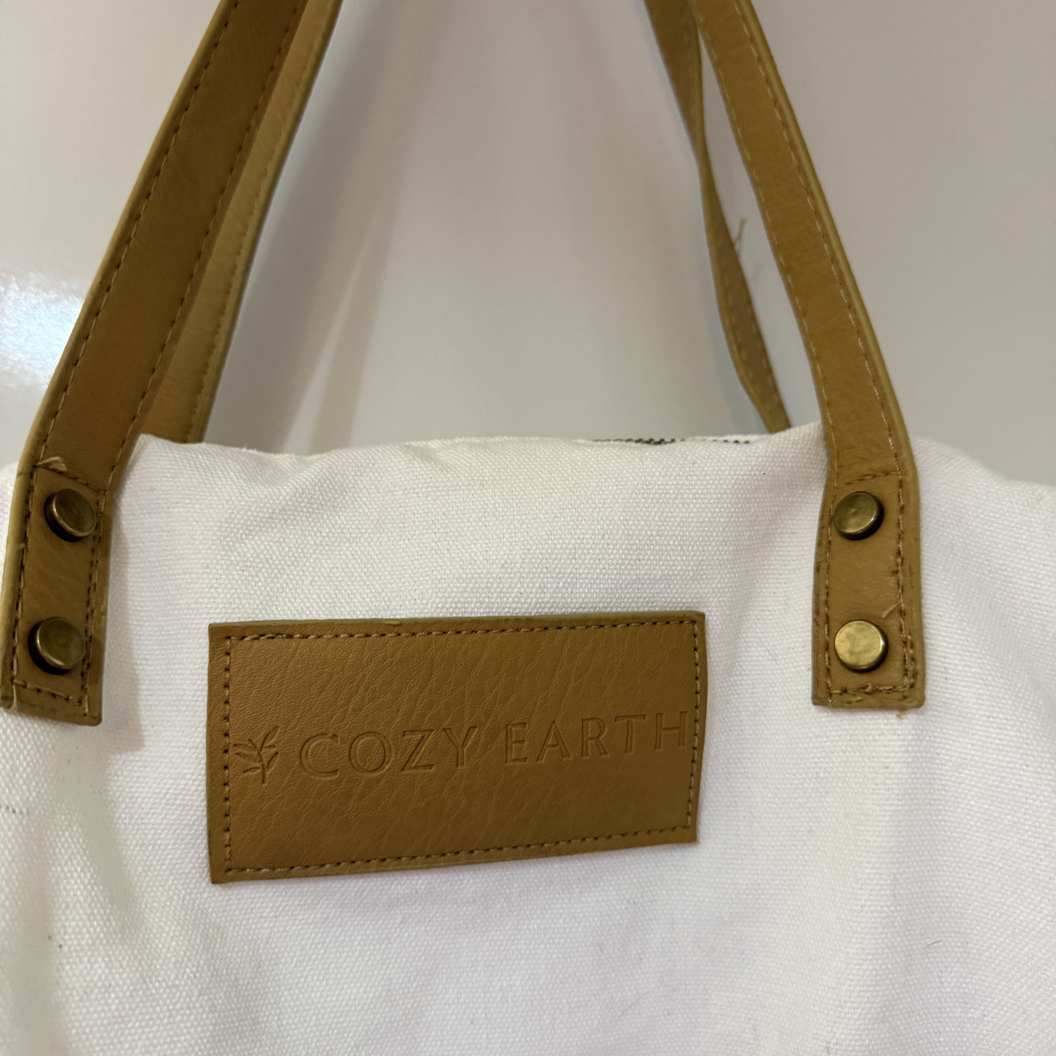 Other Cozy Earth Cotton Canvas Faux Leather Size ONE SIZE - 2 Thumbnail