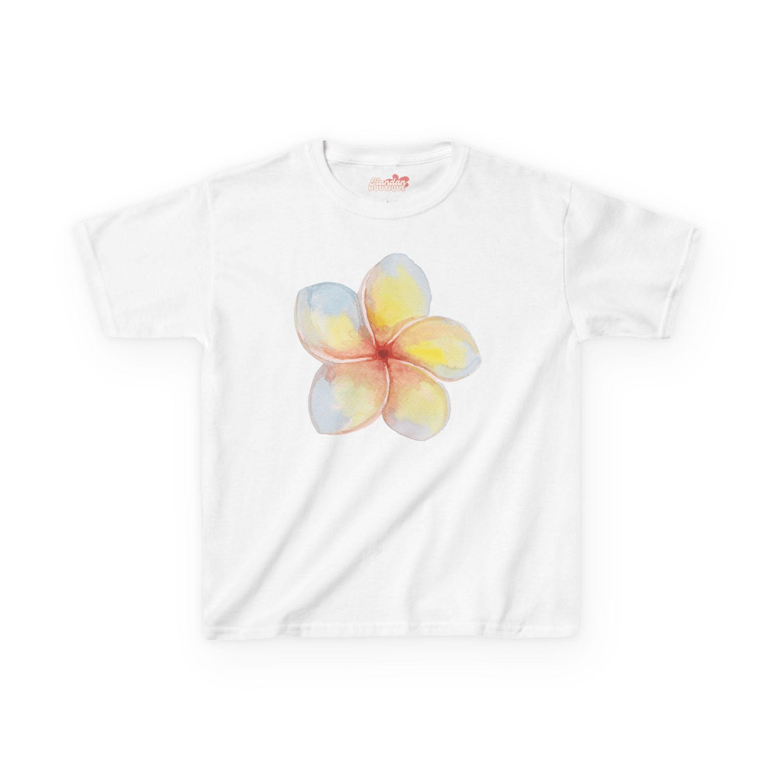Other Pastel Flower Baby Tee – 90s Y2K Summer Cropped T-Shirt Size S / US 4 / IT 40 - 1 Thumbnail