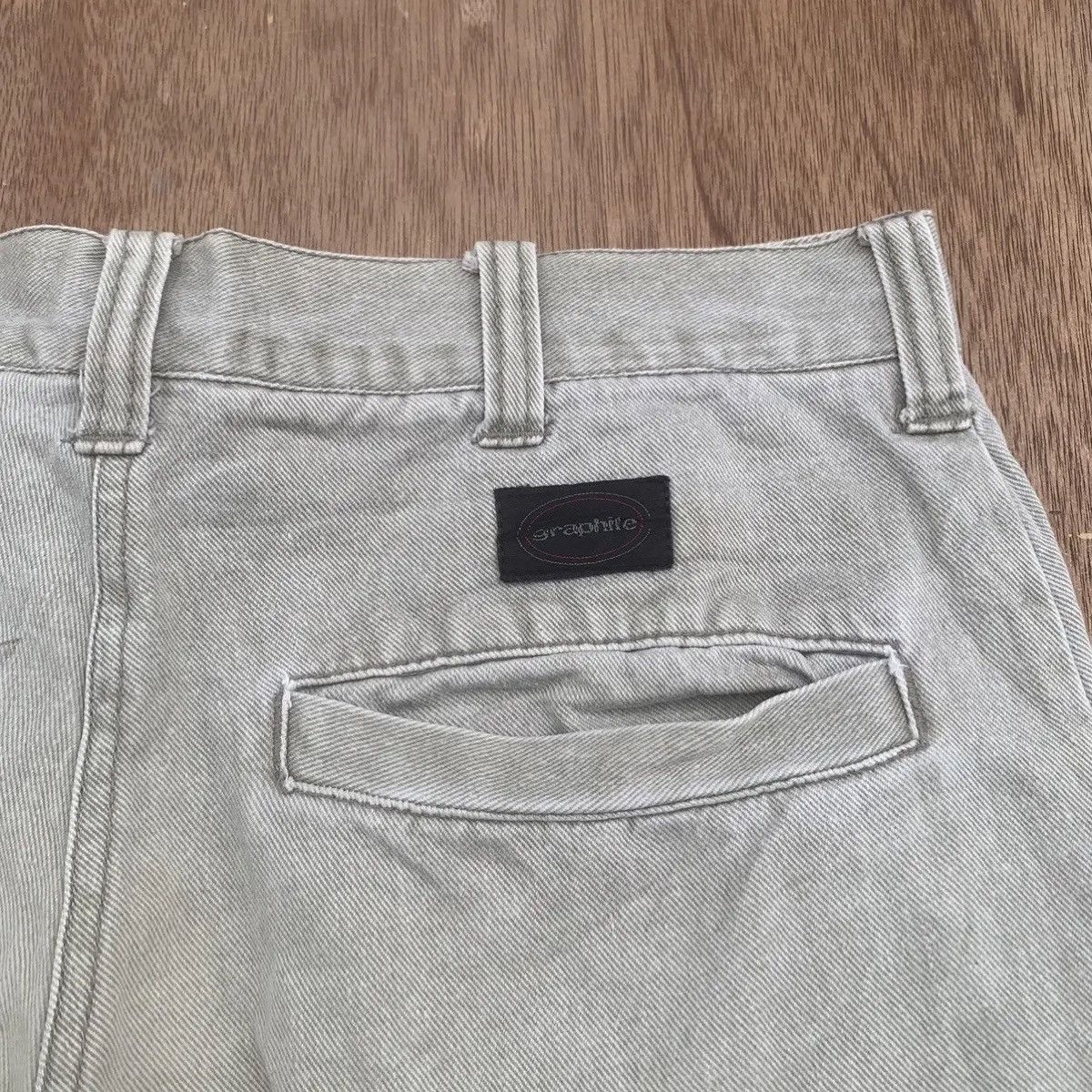 Japanese Brand BAGGY VINTAGE GRAP HITE TROUSERS SKATE GANG FADED PANTS Size US 30 / EU 46 - 11 Thumbnail