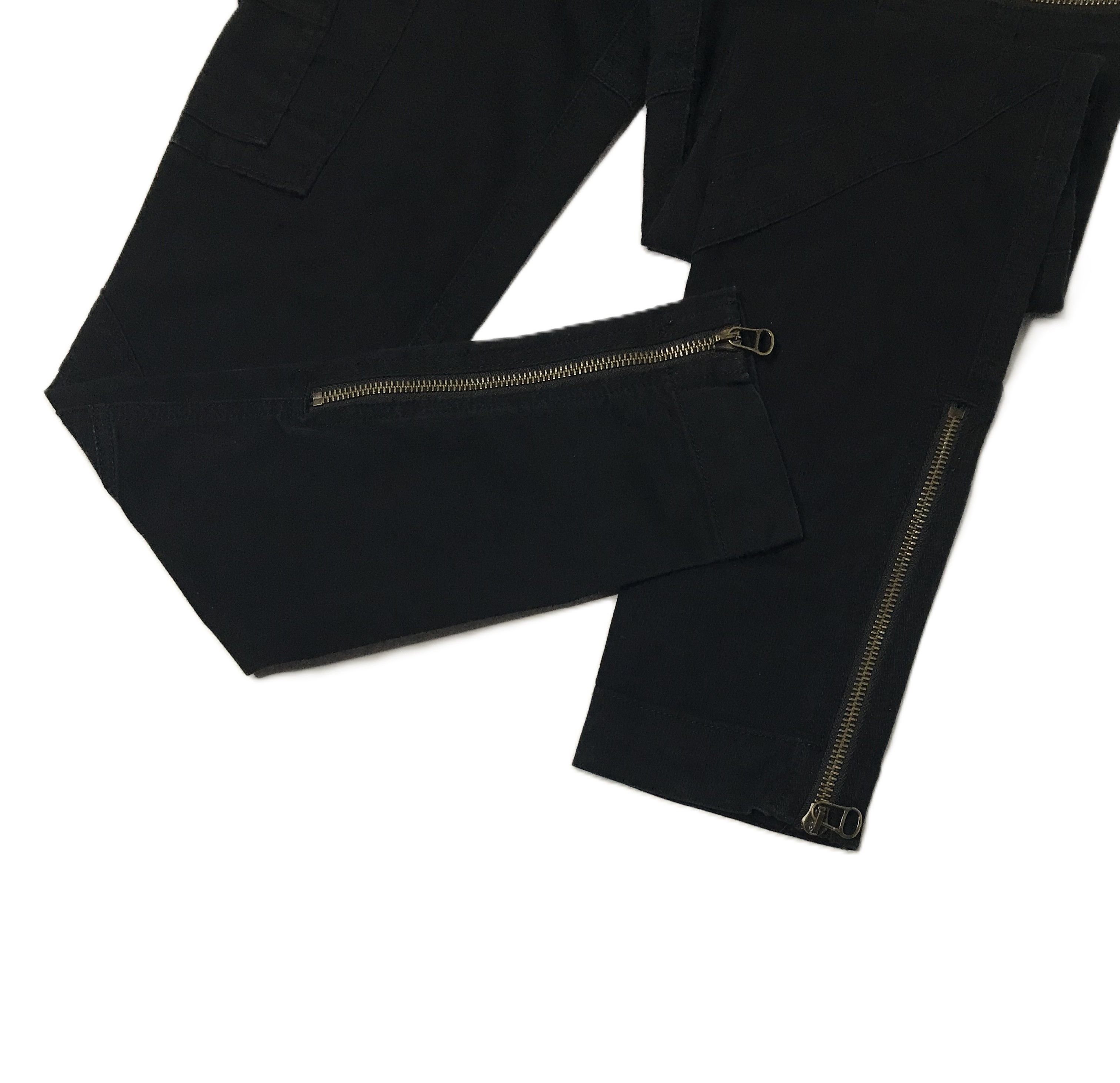 Polo Ralph Lauren Polo Ralph Lauren Womens Zipper Cargo Pants Black Skinny Size 28" / US 6 / IT 42 - 4 Thumbnail