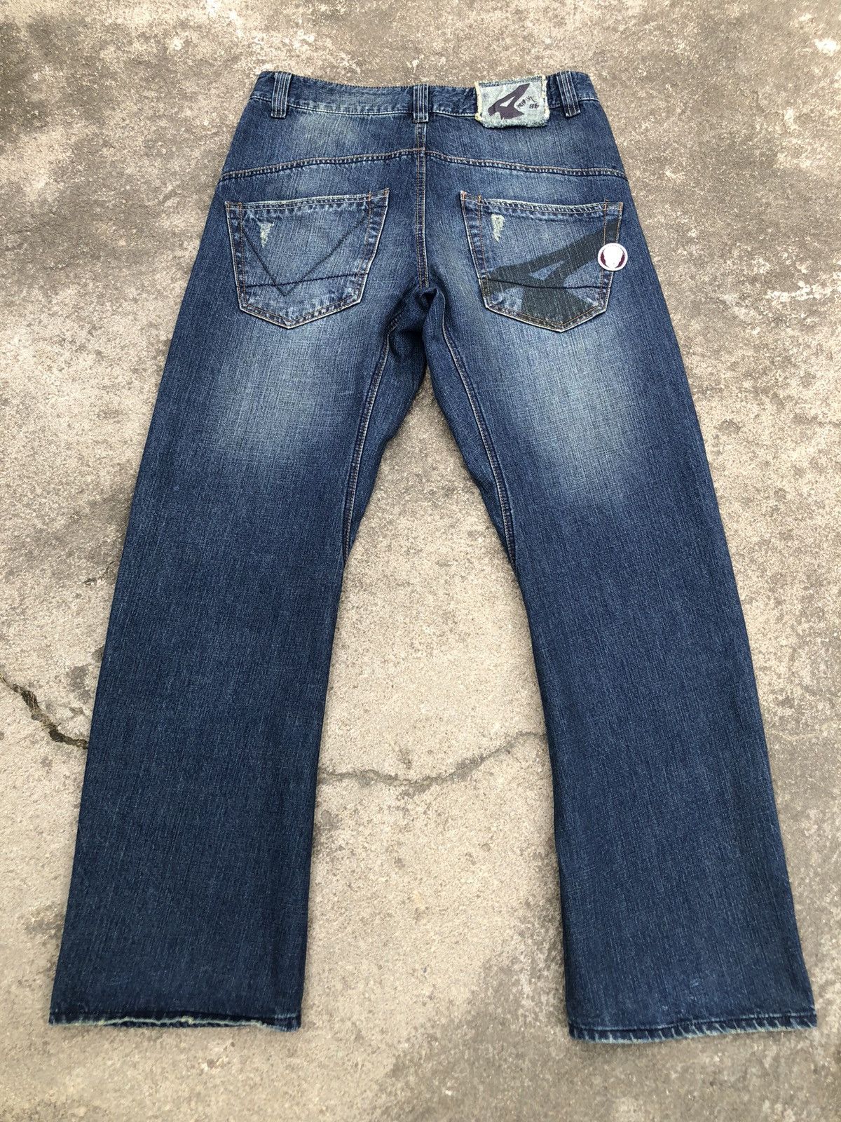Airwalk Airwalk Vintage Baggy Distressed Denim Patch Loose Studded Size US 32 / EU 48 - 2 Thumbnail