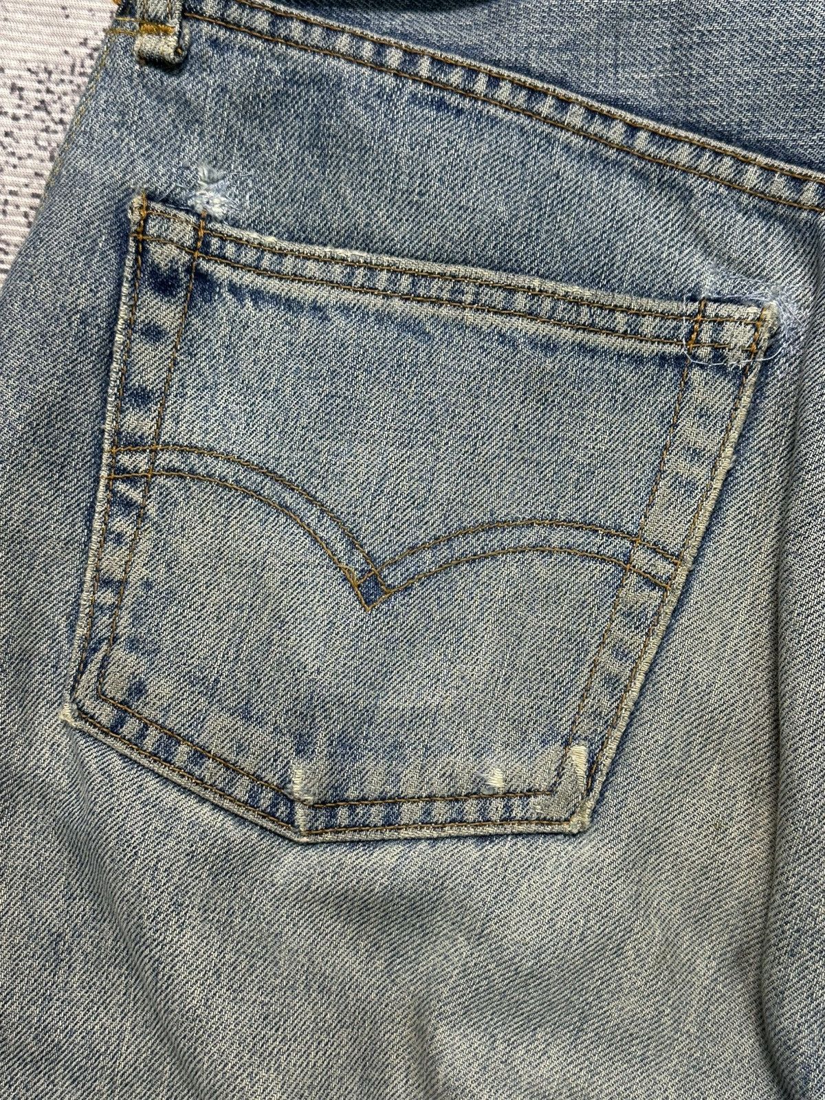 Kapital Vintage Levis 501 Button J22 Selvedge Distressed Denim Jeans Size US 27 - 18 Thumbnail