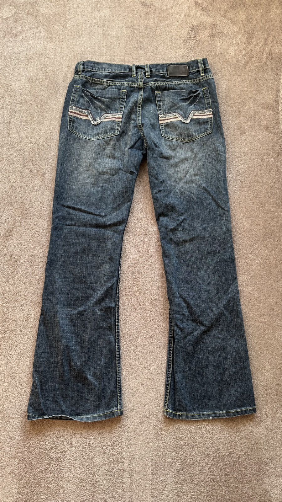 Diesel Y2K Vintage Washed Denim Flared Jeans hysteric style