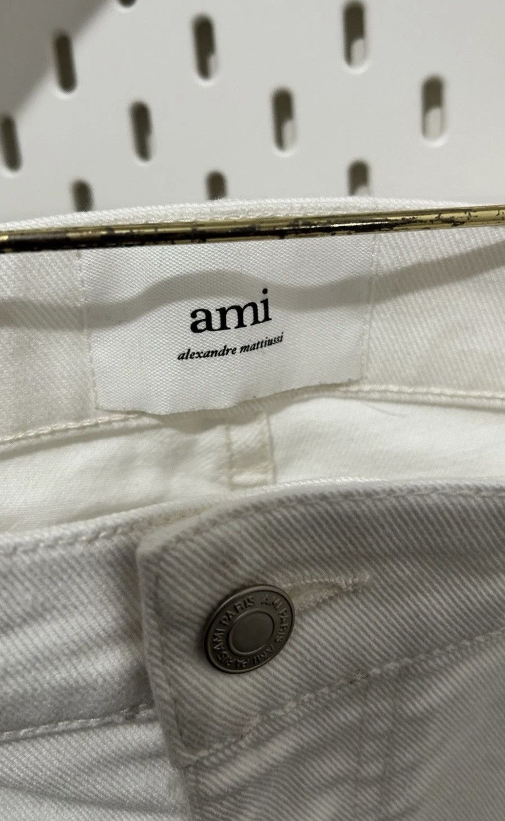 AMI AMI Paris Alexandre Mattiussi Slim Fit White Jeans Size 34 Size US 34 / EU 50 - 4 Thumbnail