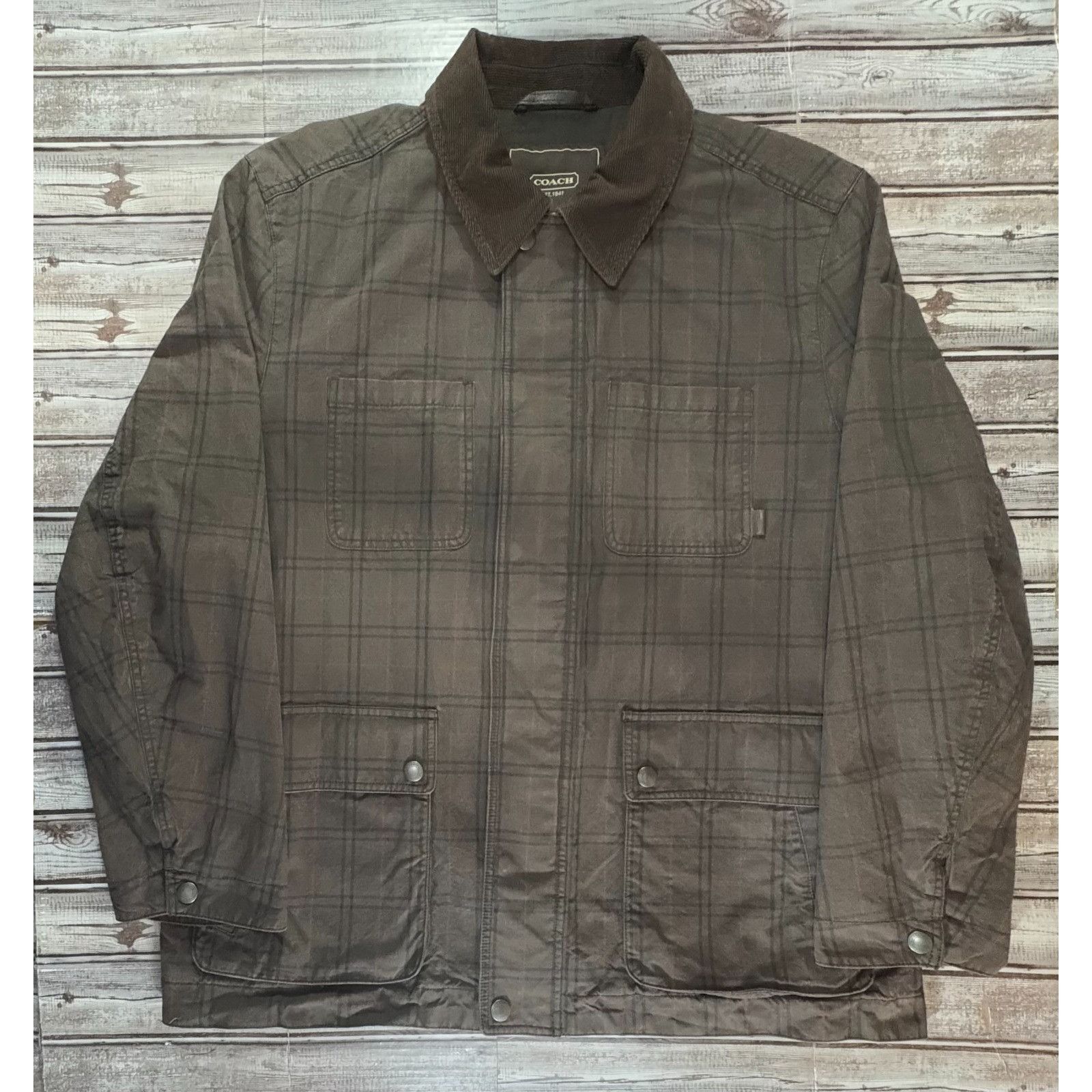 Coach Coach corduroy neck barn Utility Field chore Jacket color br Size US XXL / EU 58 / 5 - 1 Thumbnail