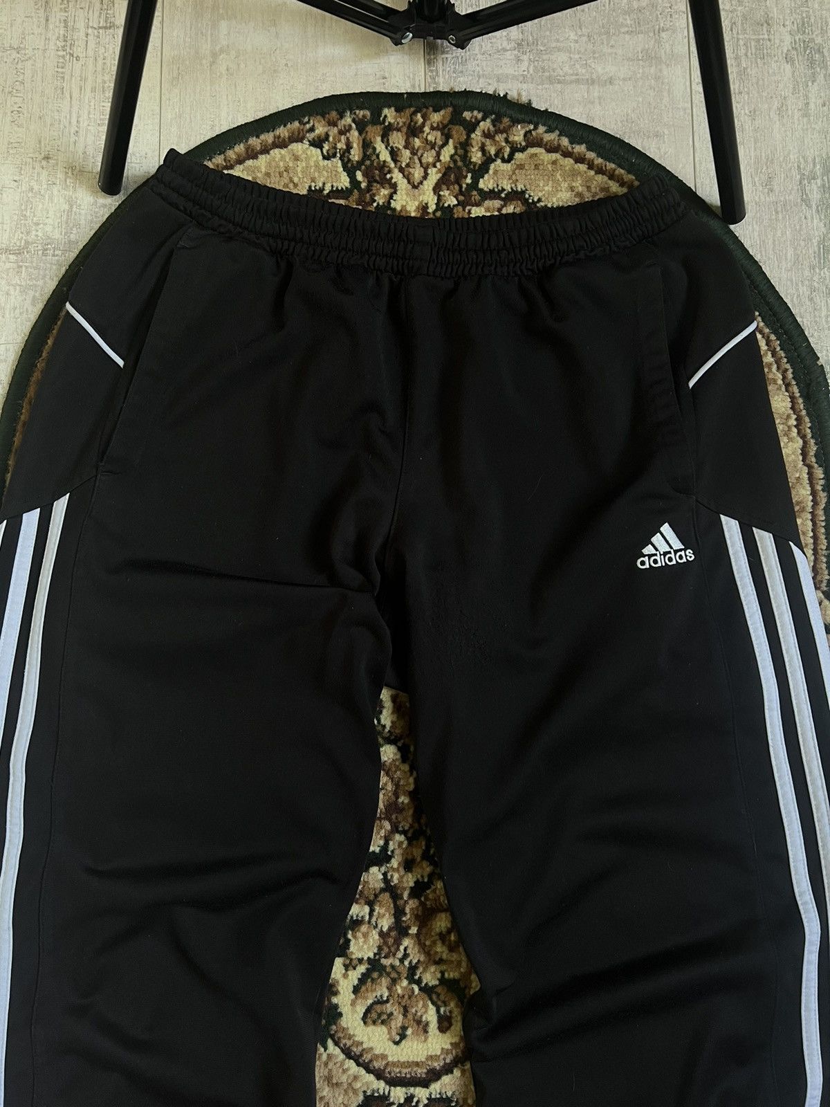 Adidas Vintage Adidas 00’s Baggy Sweatpants Y2K Black RARE Size US 31 - 2 Thumbnail