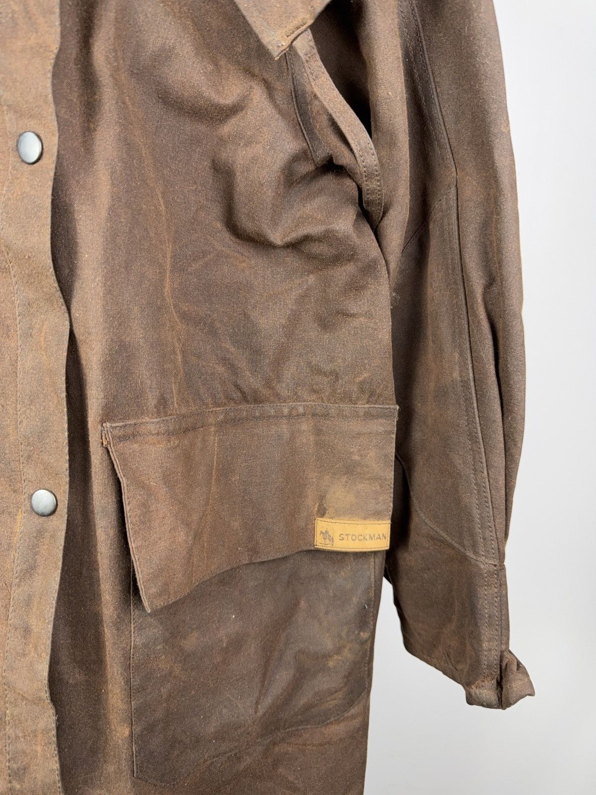 Vintage Vintage 90s Stockman Drover Waxed Duster Coat Australia Size US M / EU 48-50 / 2 - 3 Thumbnail
