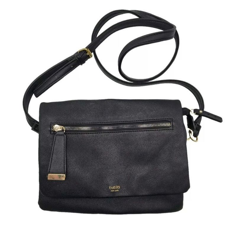 Other Tutilo New York Black Vegan Leather Crossbody Purse Size ONE SIZE - 1 Thumbnail