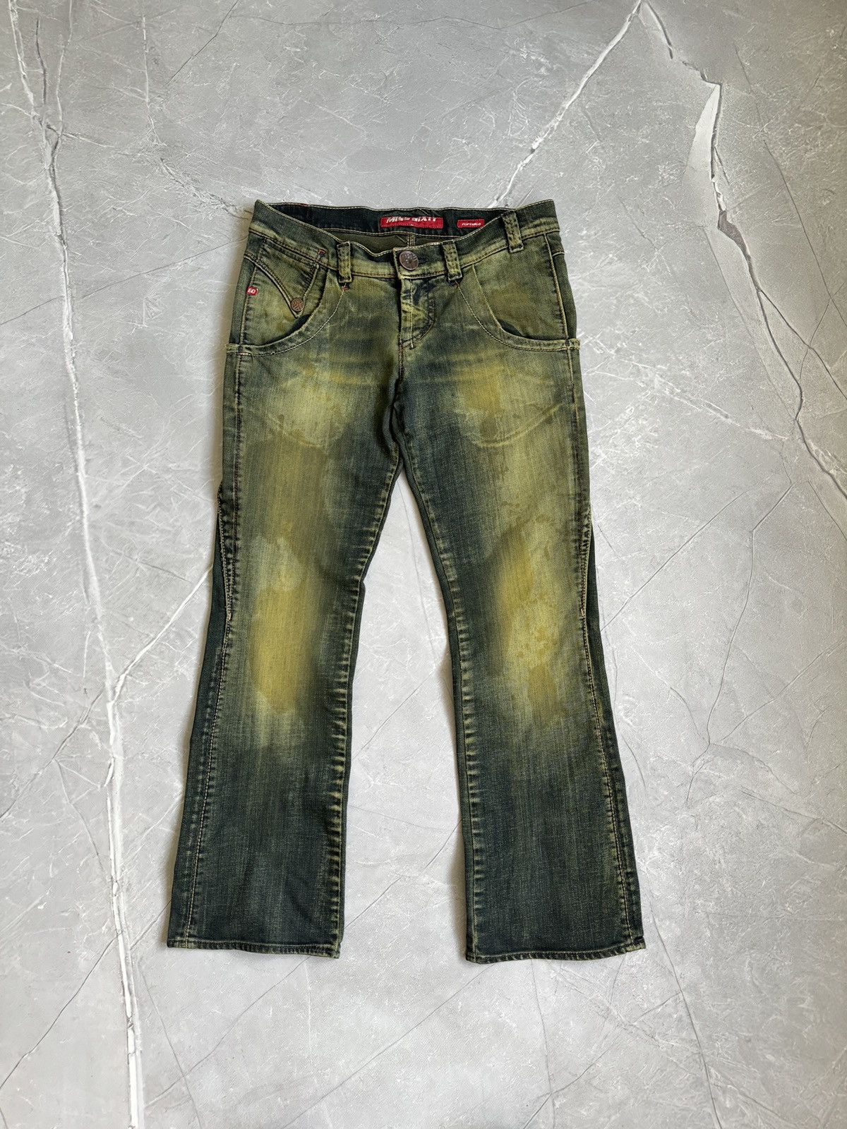 Miss Sixty Y2K Vintage Miss Sixty Flip Vargo Dirty Denim Jeans Bootcut Size 28" / US 6 / IT 42 - 3 Thumbnail