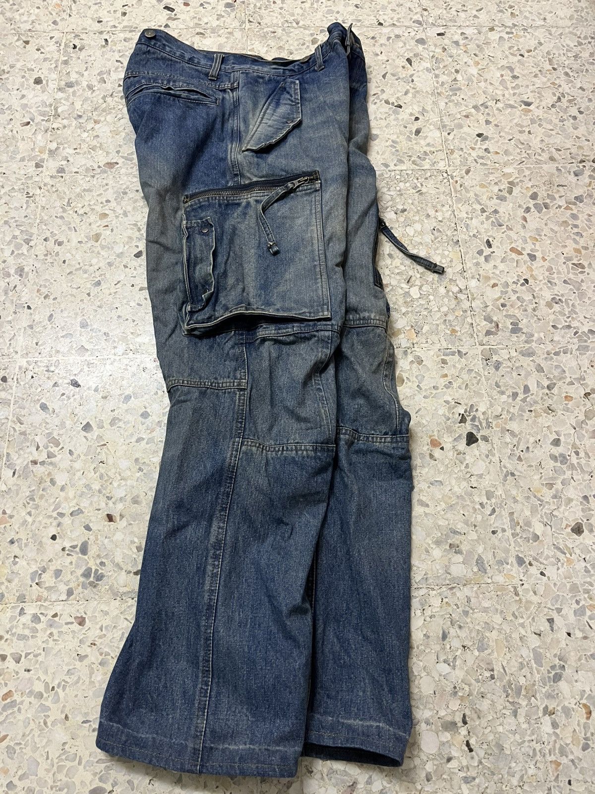 PPFM Japanese brand baggy PPFM Style Cargo Multipocket Denim Size US 31 - 7 Thumbnail
