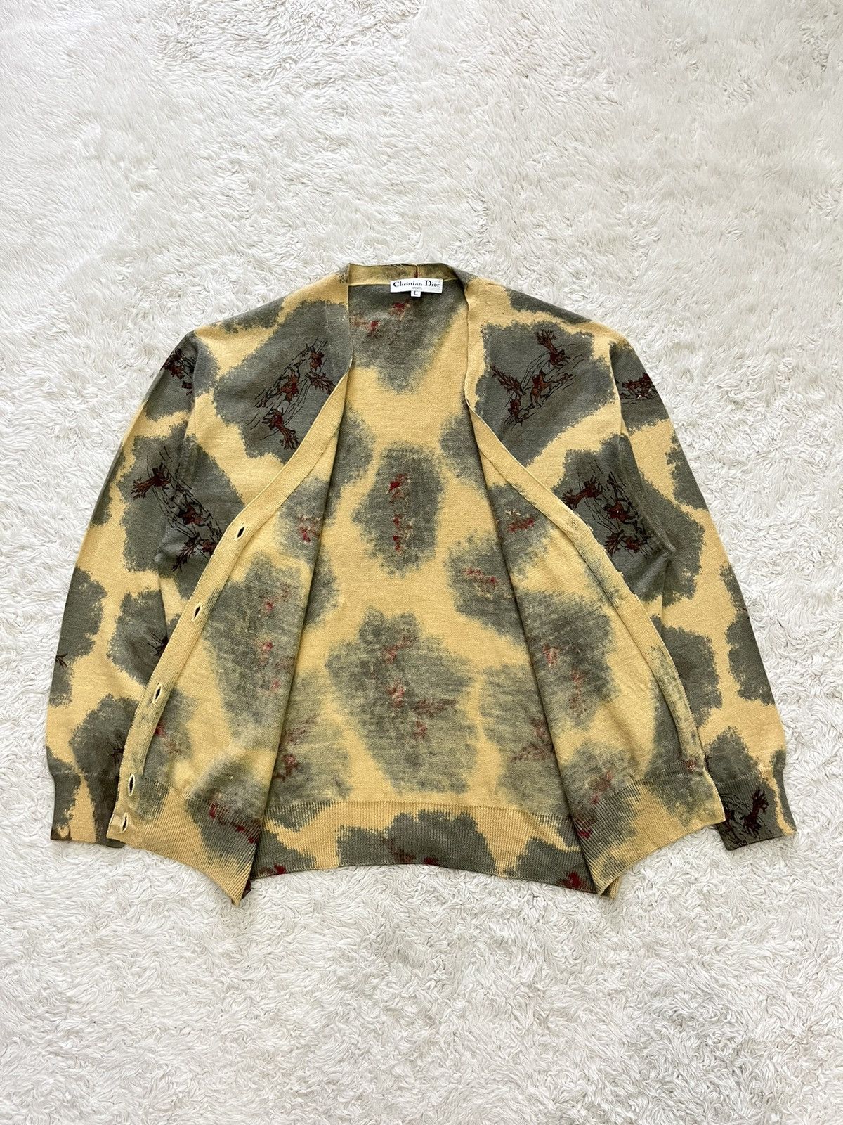 vintage christian dior motif cardigan