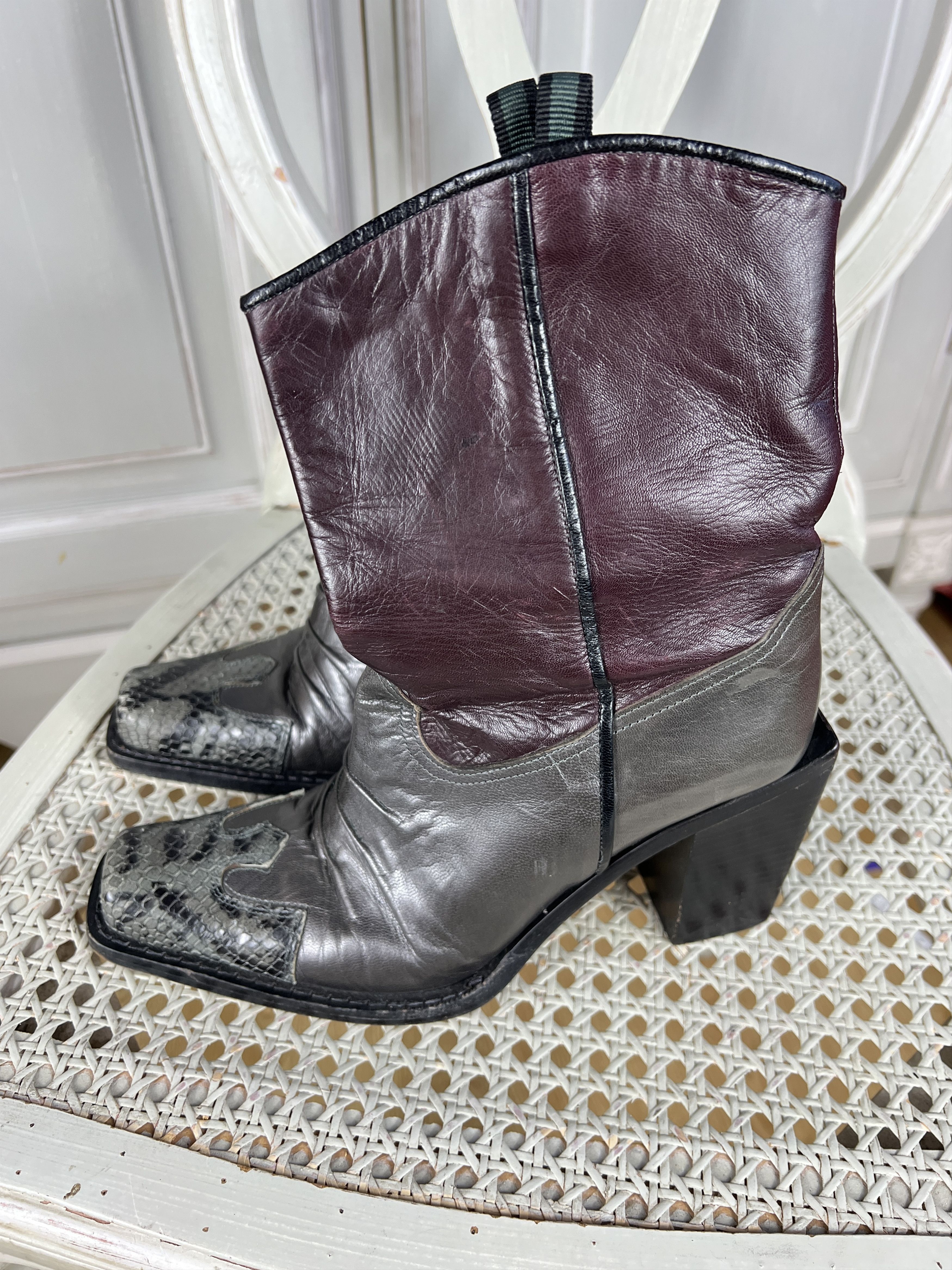 Vintage VINTAGE OXMOX AVANTGARDE COWBOY LEATHER BOOTS Size US 6 / IT 36 - 5 Thumbnail