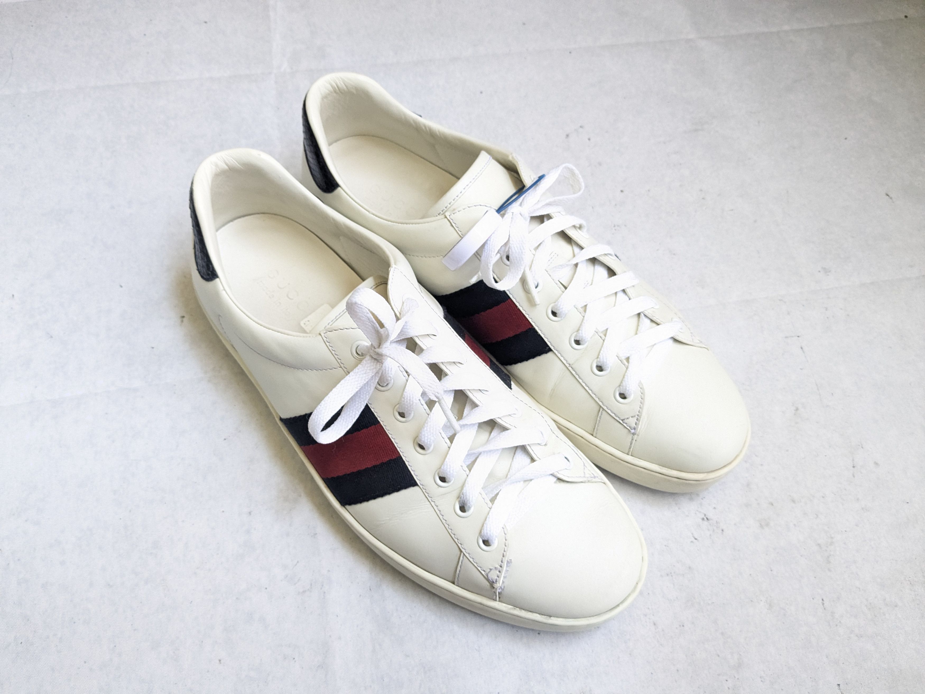 Gucci Gucci Ace Sneakers White 11.5 Low Tops Leather Size US 11.5 / EU 44-45 - 2 Thumbnail