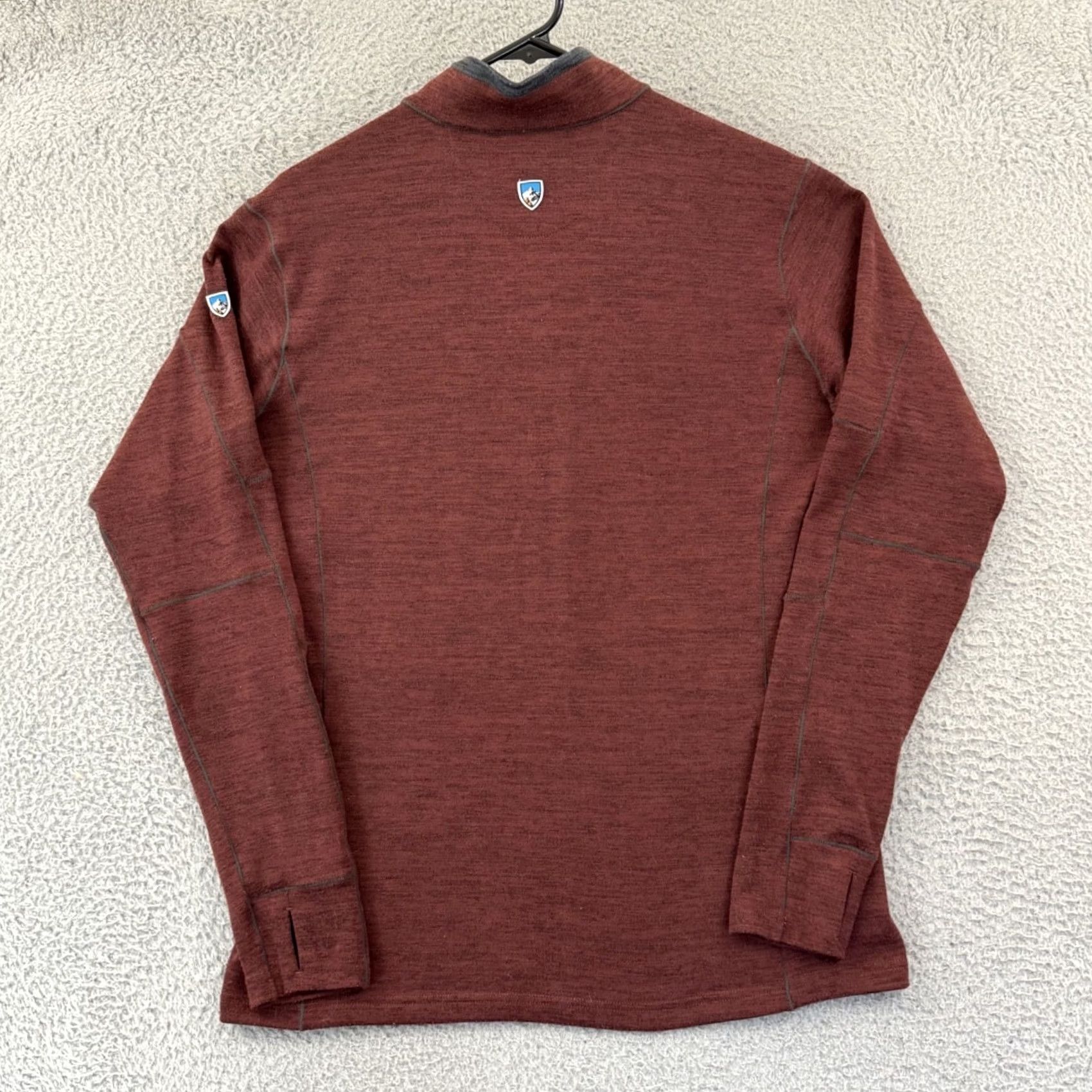 Vintage Kuhl Mens Medium Red Quarter Zip Pullover Wool Polyester Fleece Knit Outdoor Hiking Sweater Long Sleeve Mock Neck Casual Winter Spring Regular Size US M / EU 48-50 / 2 - 7 Thumbnail