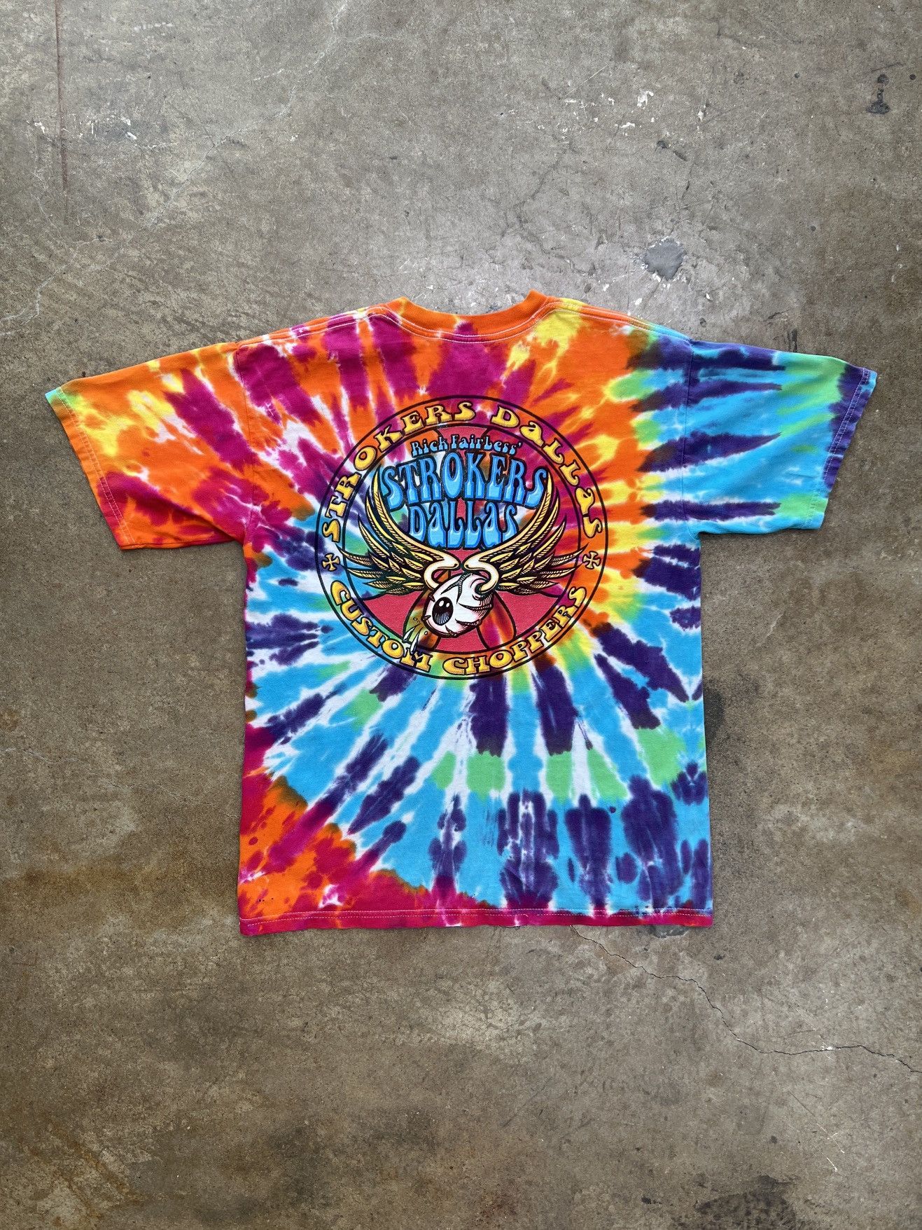 Band Tees Vintage Strokers Rick Fairless Tiedye Dallas Band Medium Size US M / EU 48-50 / 2 - 2 Thumbnail