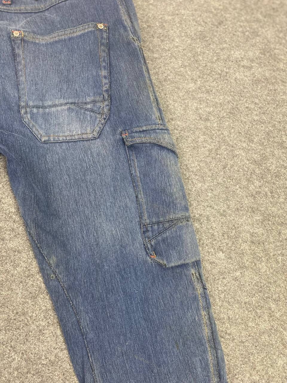 Japanese Brand fieldcore japanese brand cargo denim distressed Size US 35 - 5 Thumbnail