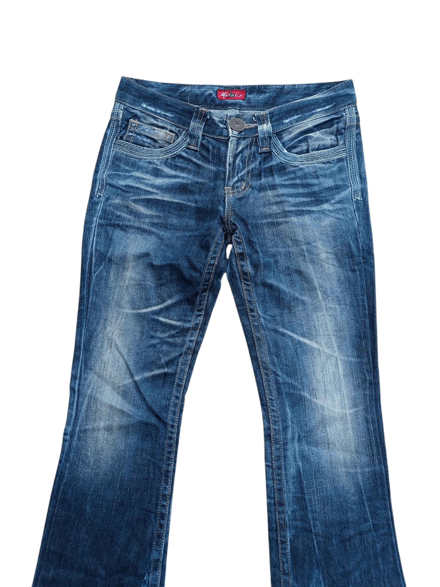 Hysteric Glamour SUPER FLARED🔥Maraxia Whiskers Faded Low Rise Boot Cut Jeans Size US 28 / EU 44 - 11 Thumbnail