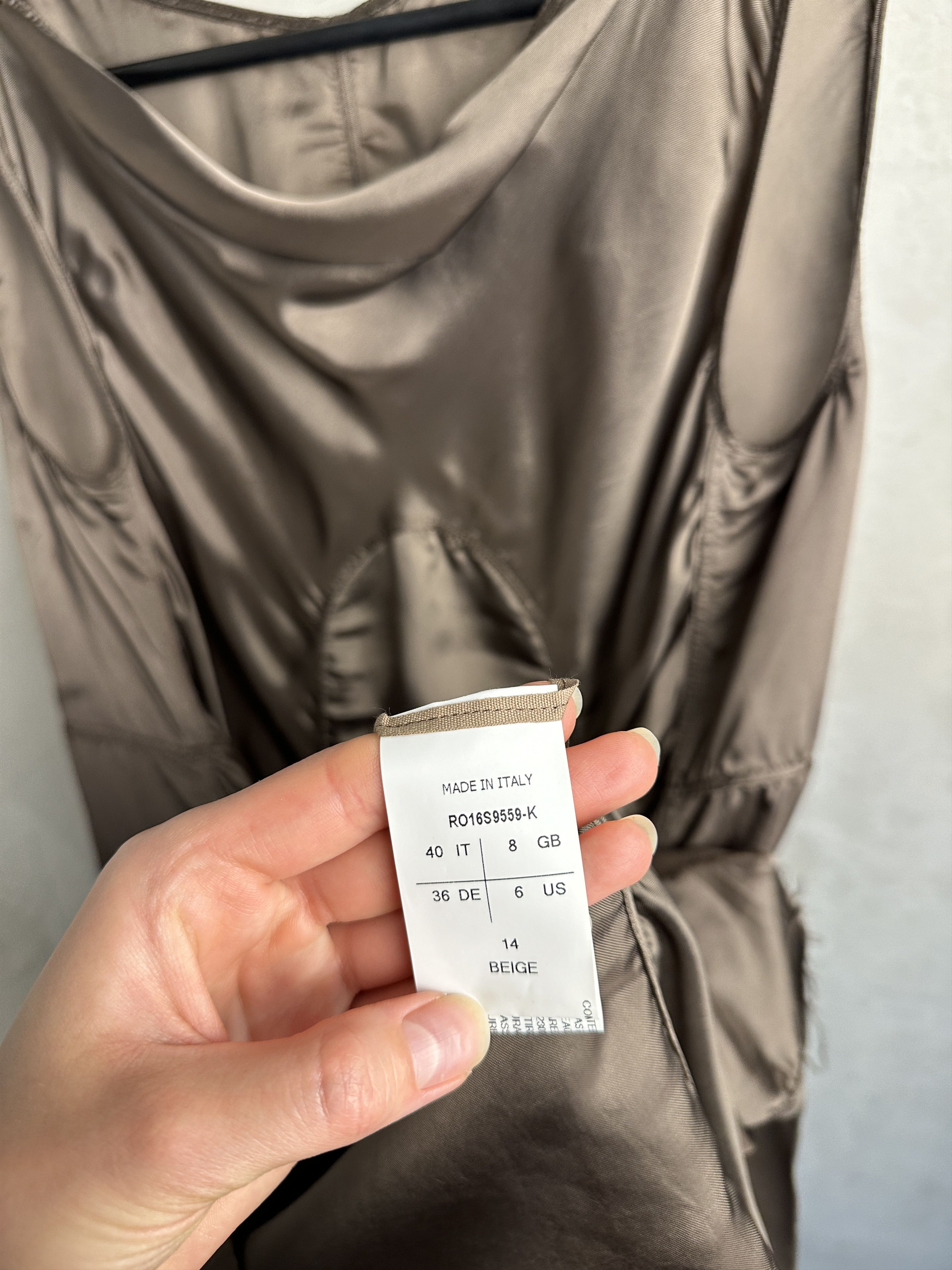Rick Owens Rick Owens SS16 Cyclops Beige Dress Size S / US 4 / IT 40 - 9 Thumbnail