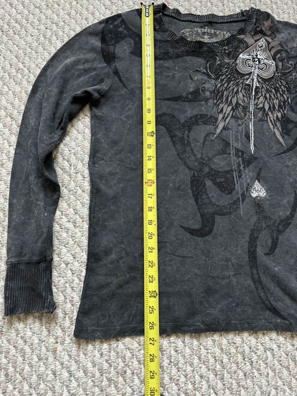 Affliction Y2k WMNS Departed Gray Shirt (M) Size M / US 6-8 / IT 42-44 - 5 Thumbnail